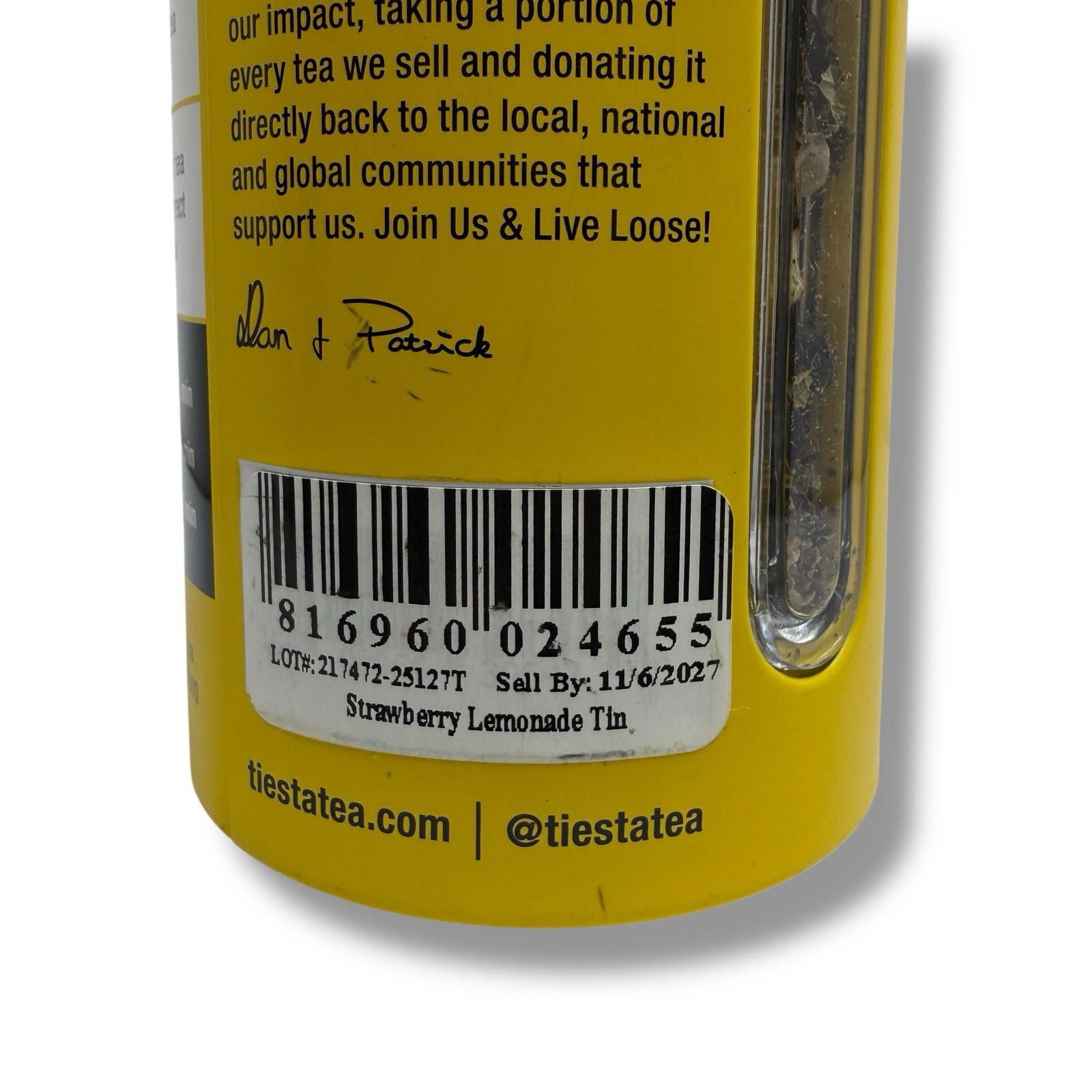 Tiesta Tea Strawberry Lemonade Loose Leaf IMMUNITY Non Caffeinated Hot/Cold 4 Oz