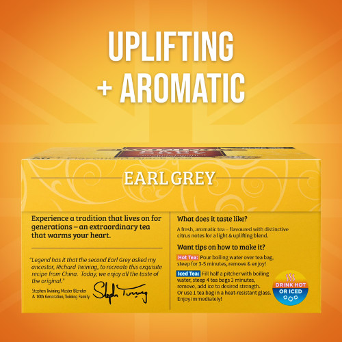 Twinings Earl Grey Citrus and Bergamot Black Tea Bags,50 Count Box,Free Shipping
