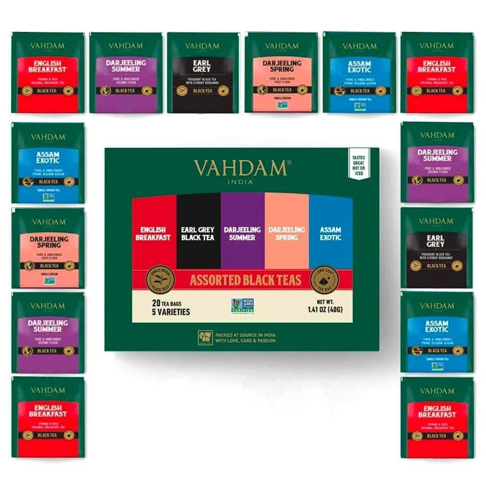 Gourmet 5 Flavors Black Tea Assortment – A Perfect Gift Idea for Tea Lovers