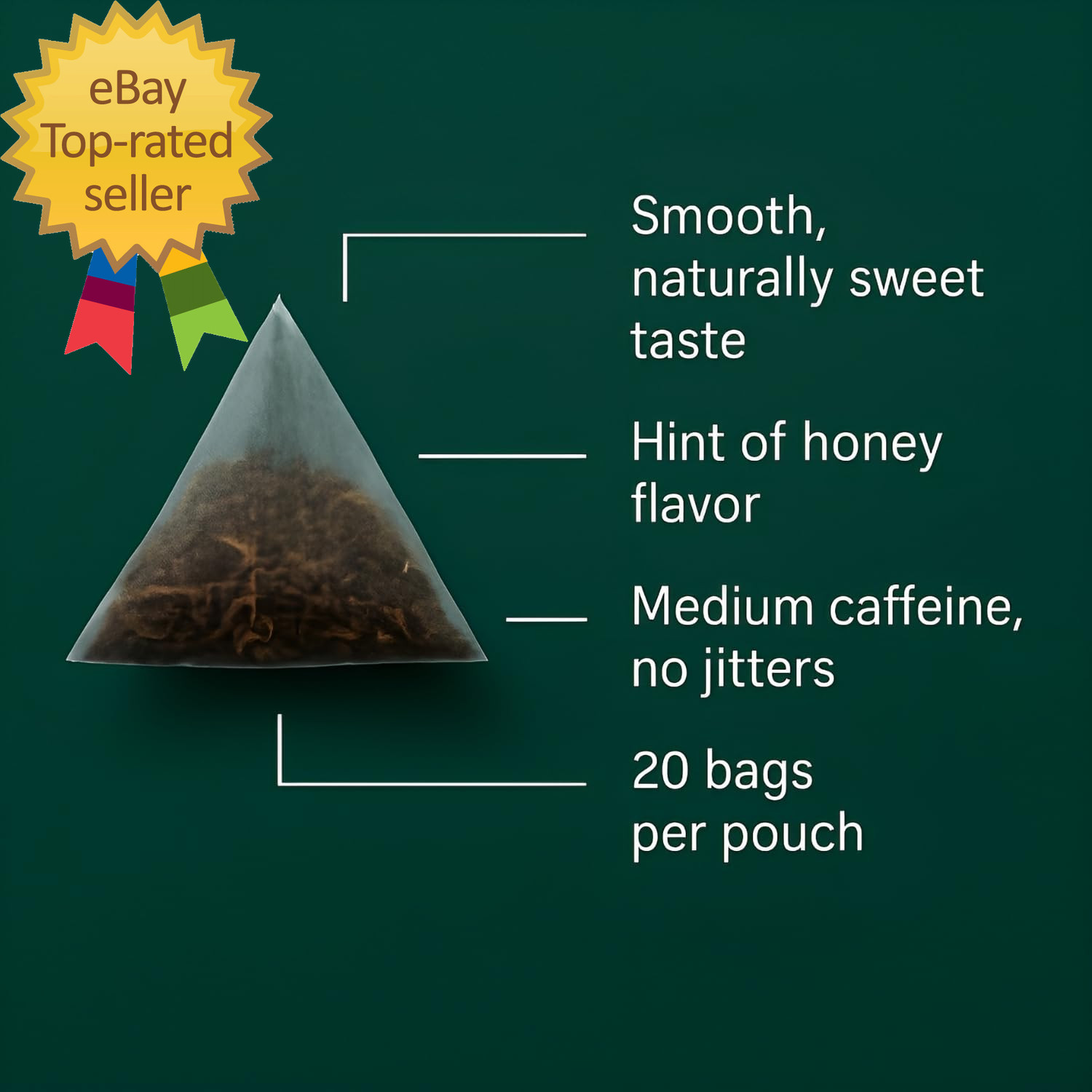 Organic Oolong Tea Bags – Whole Leaf 20 Bags (4G Each) – Cortisol & Calming