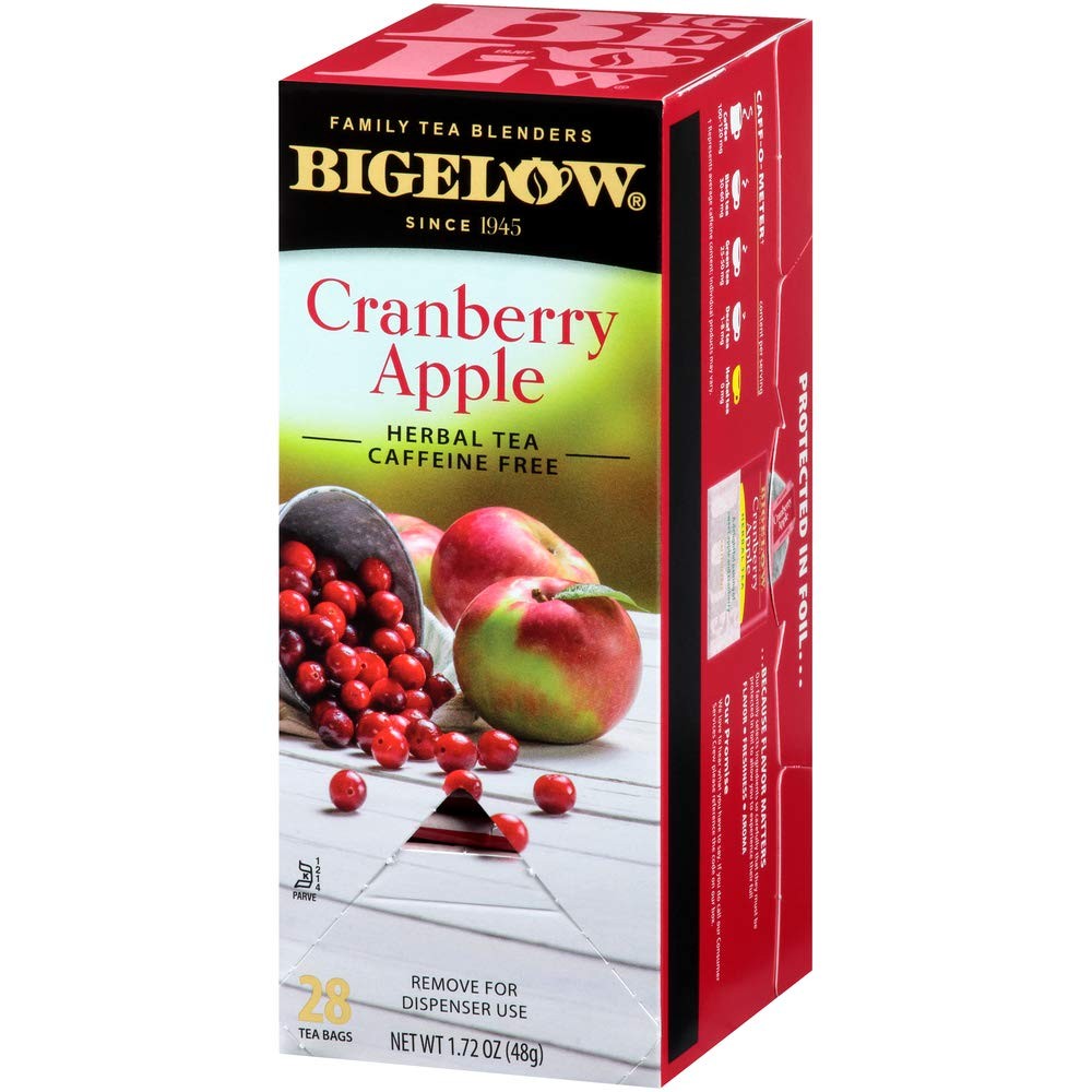 Bigelow Autumn Delight Cranberry Apple Herbal Tea 28 Count Pack of 6