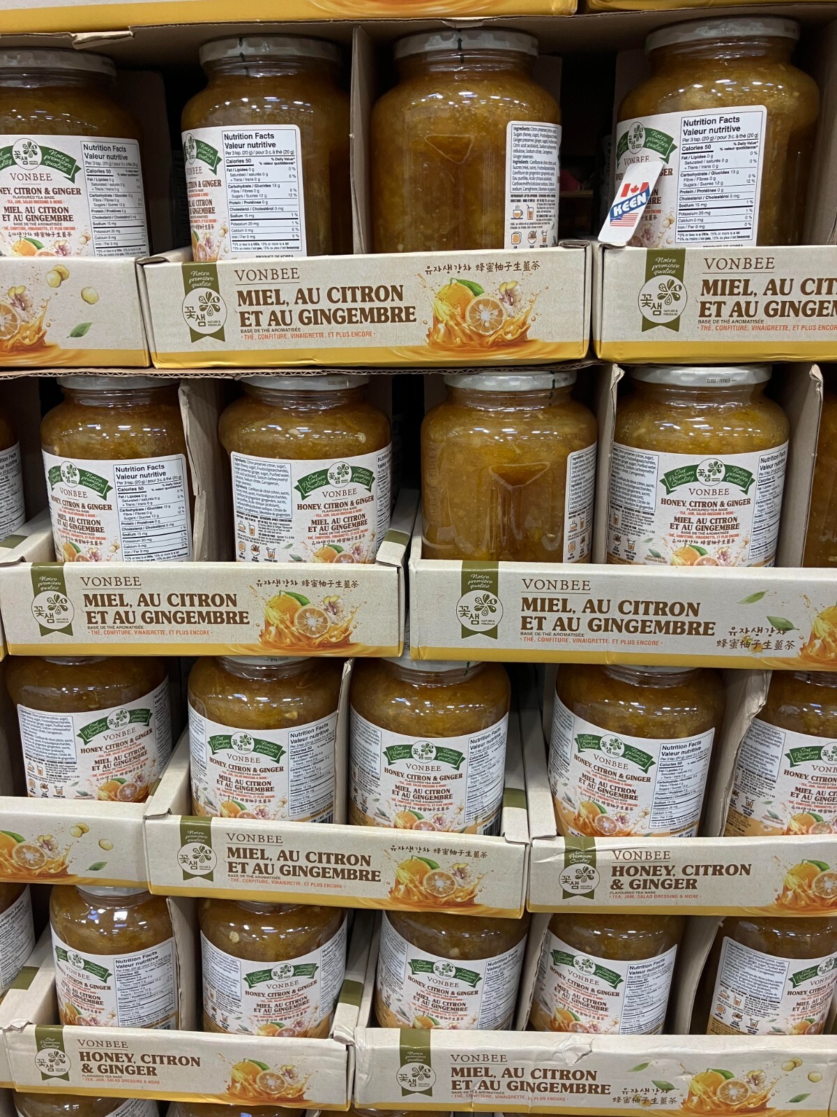 QTY:2), VONBEE Honey Citron & Ginger Tea 2 Kg/ 4.4 Lb, Exp:2027FE04