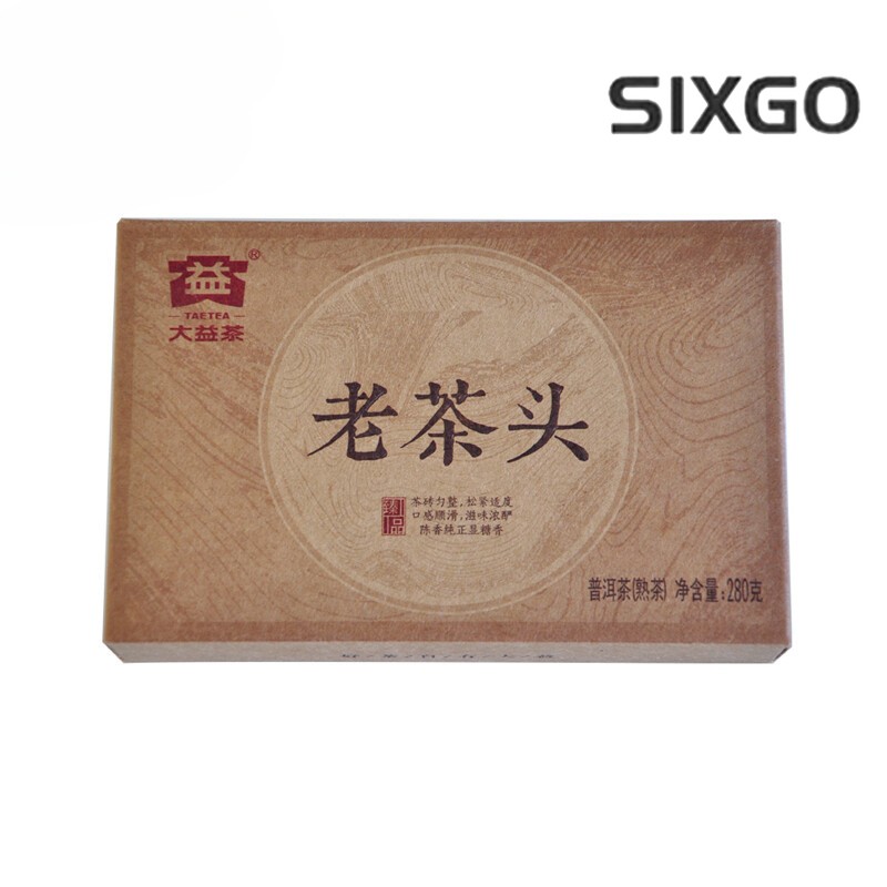 280g Lao Cha Tou * 2016 Menghai Dayi Lao Cha Tou Tea Puer Shu Ripe Pu-erh Brick
