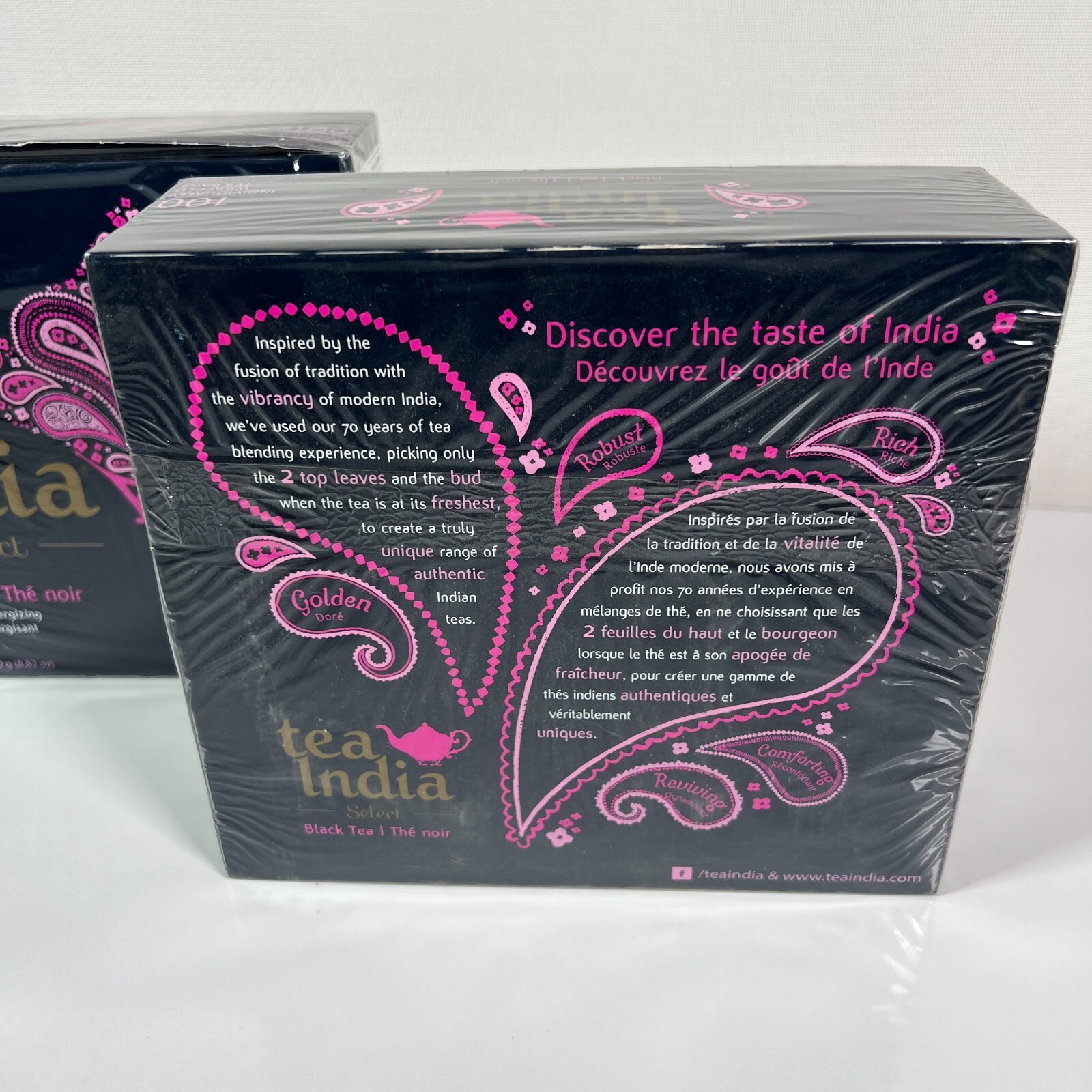 Tea India Select Black Tea Individually Wrapped Tea Bags Lot of 2 x 100 (200)