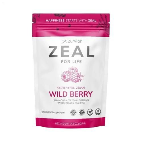 Zurvita Zeal For Life – 30-Day Wellness Bag (Wild Berry Flavor) – 420g FRESH
