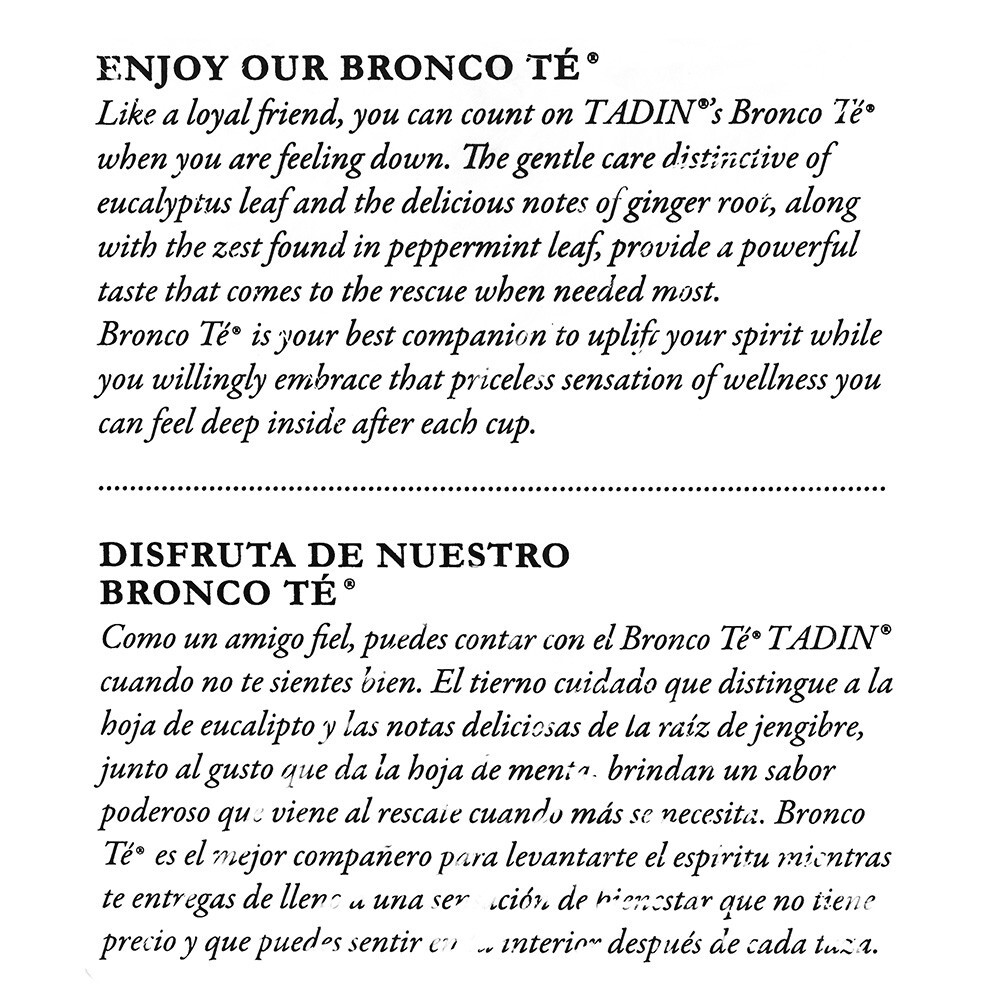TADIN BRONCO HERBAL TEA 24 BAGS