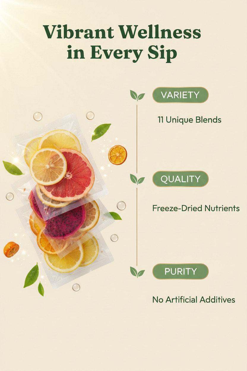 Queen Tee’s Premium Freeze-Dried Fruit Tea Slices Packages