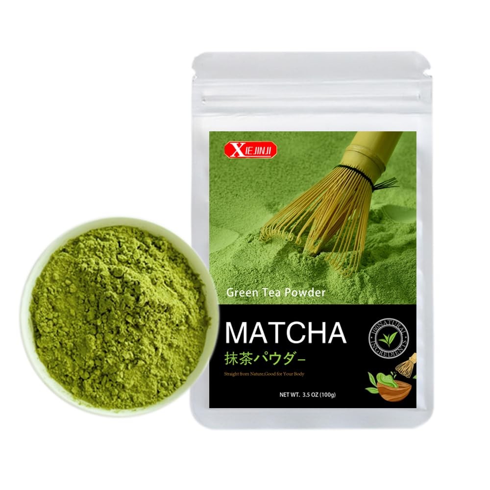 XIEJINJI Matcha Powder – 100g (3.52 oz) – Versatile 3.52 Ounce (Pack of 1)