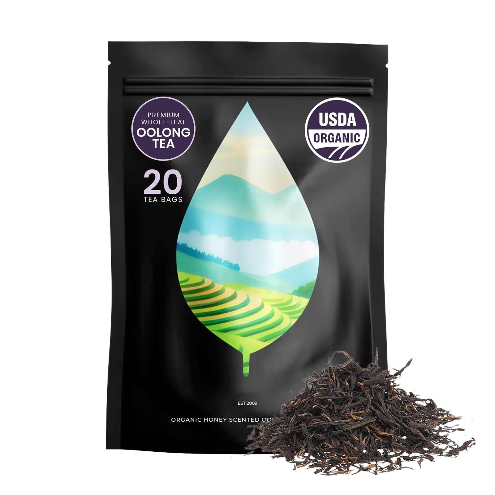 10 Packs PiPi Tea Organic Oolong Tea Bags Whole Leaf 20 Bags (4g Each) CortisorS