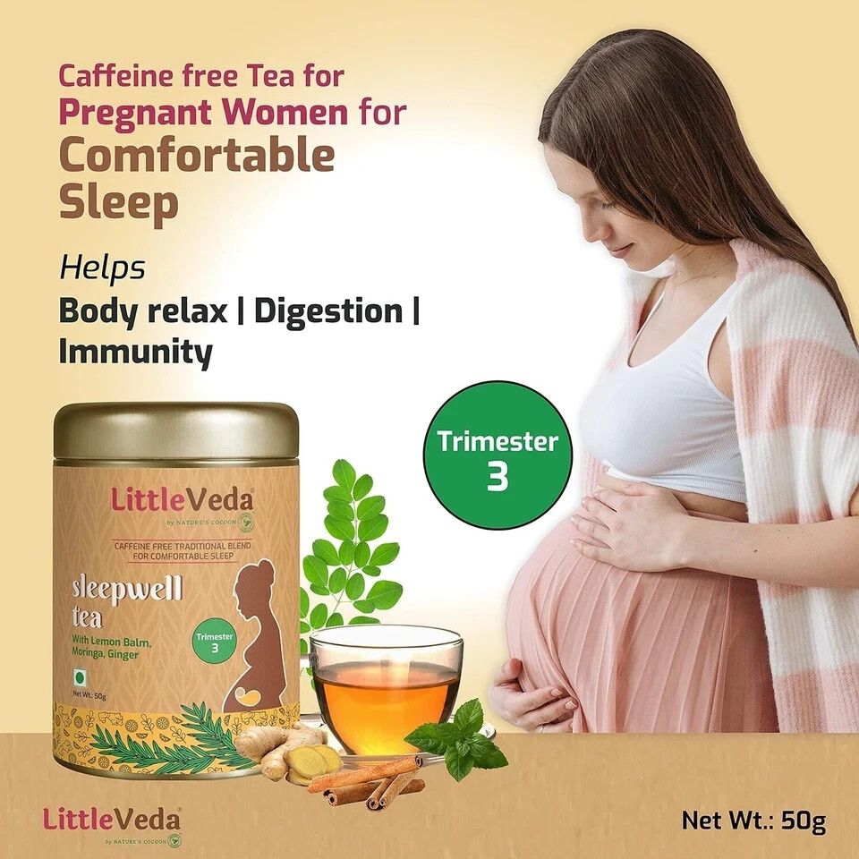 LittleVeda Pregnancy Tea for Good Sleep, Soothing, Calming (Trimester3) 50g