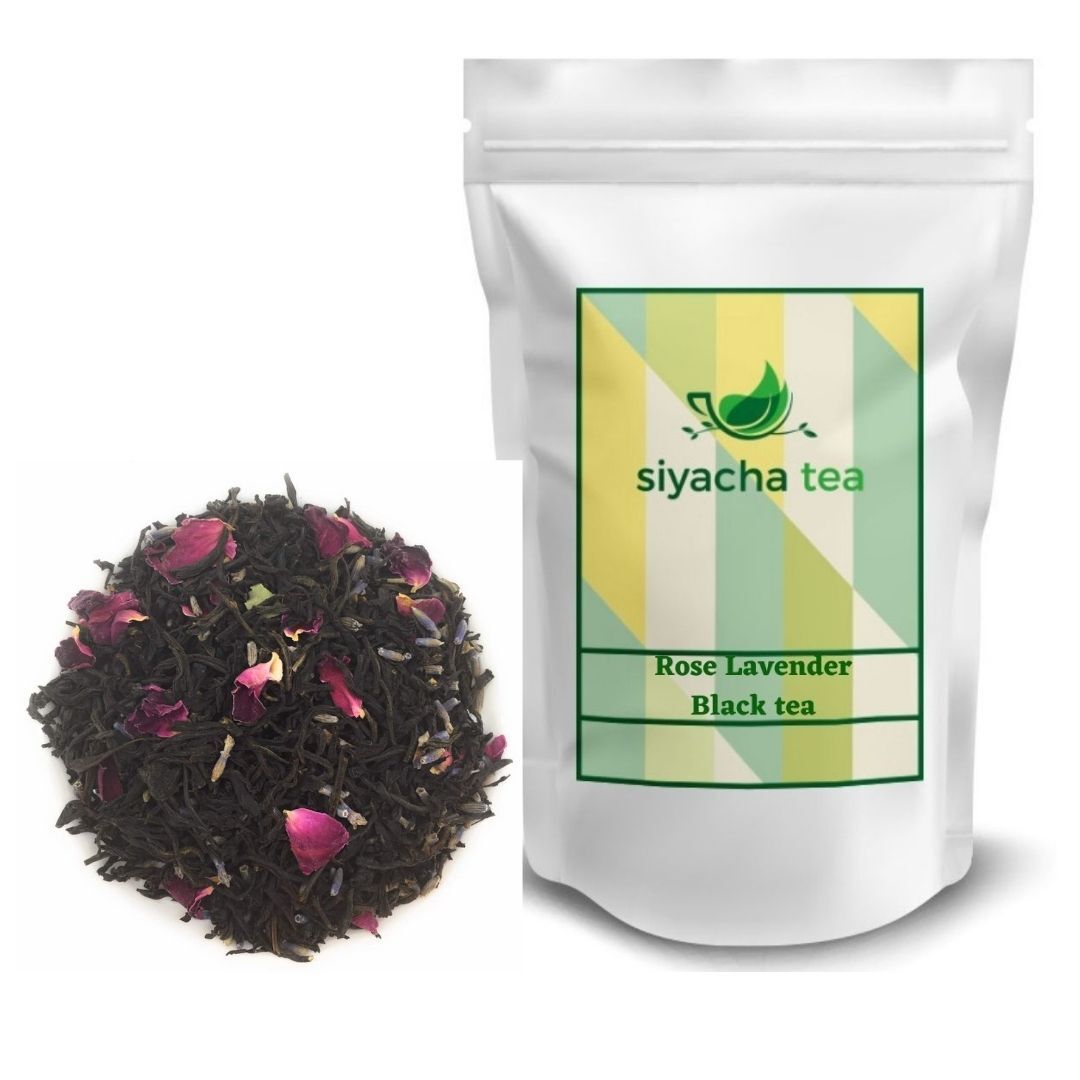 Floral Tea Rose Lavender Black Tea Herbal Loose Leaf Healthy Fresh Blend Delight