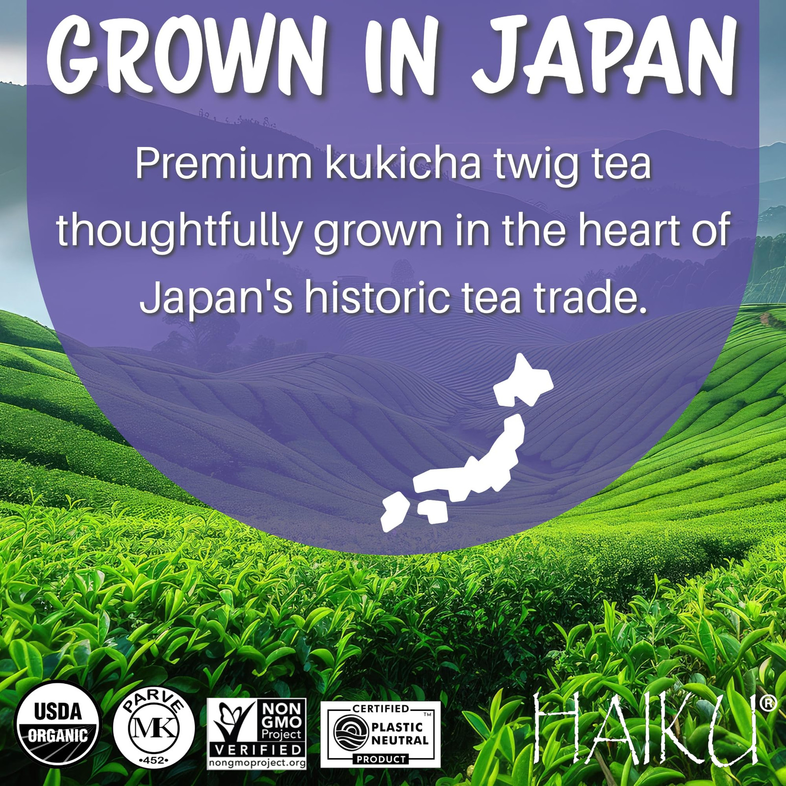 Organic Japanese Kukicha Twig Tea 16 Count Low Caffeine Hot Cold Beverage