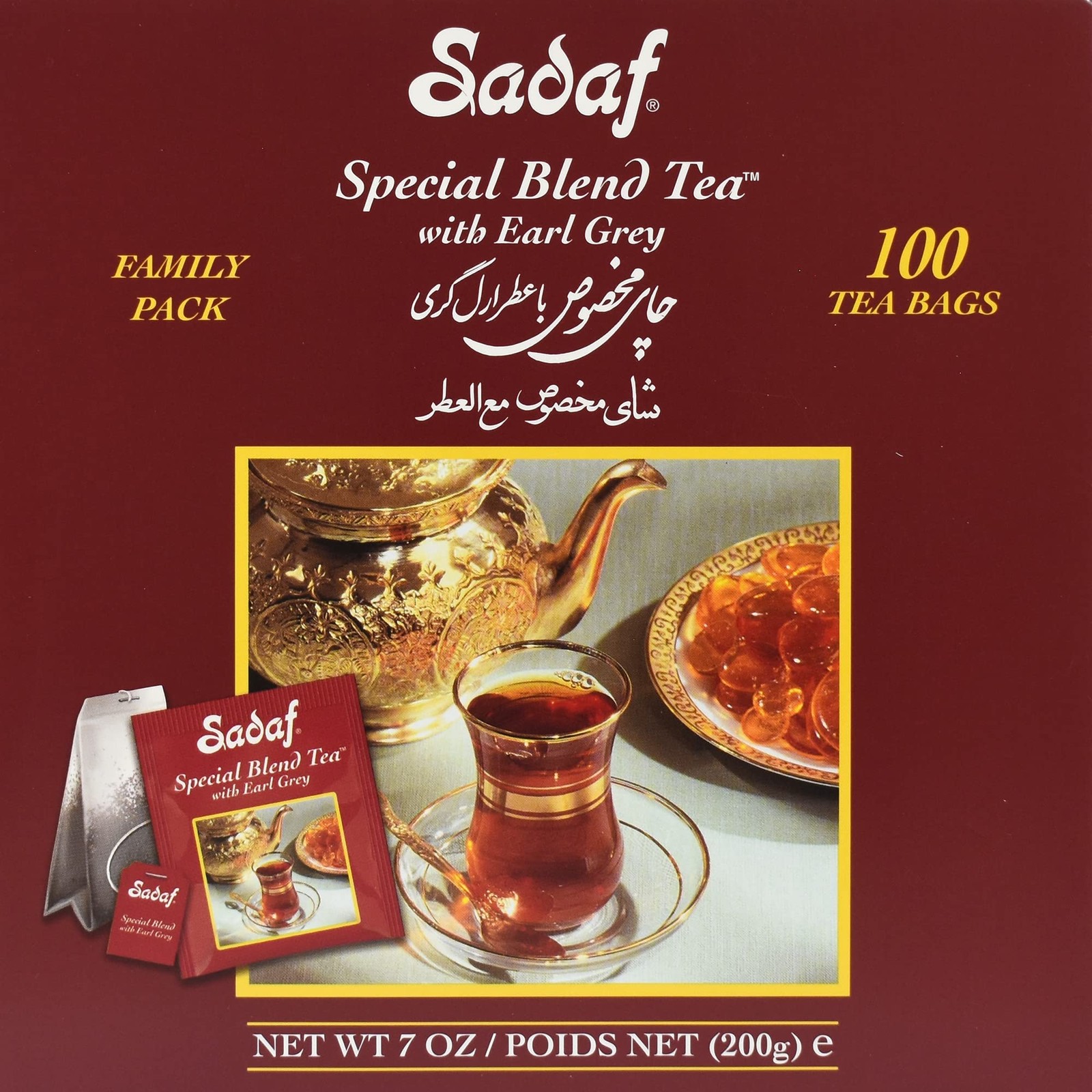 Earl Grey Ceylon Black Tea Bags Special Blend Harvested In Sri Lanka 100 PCS