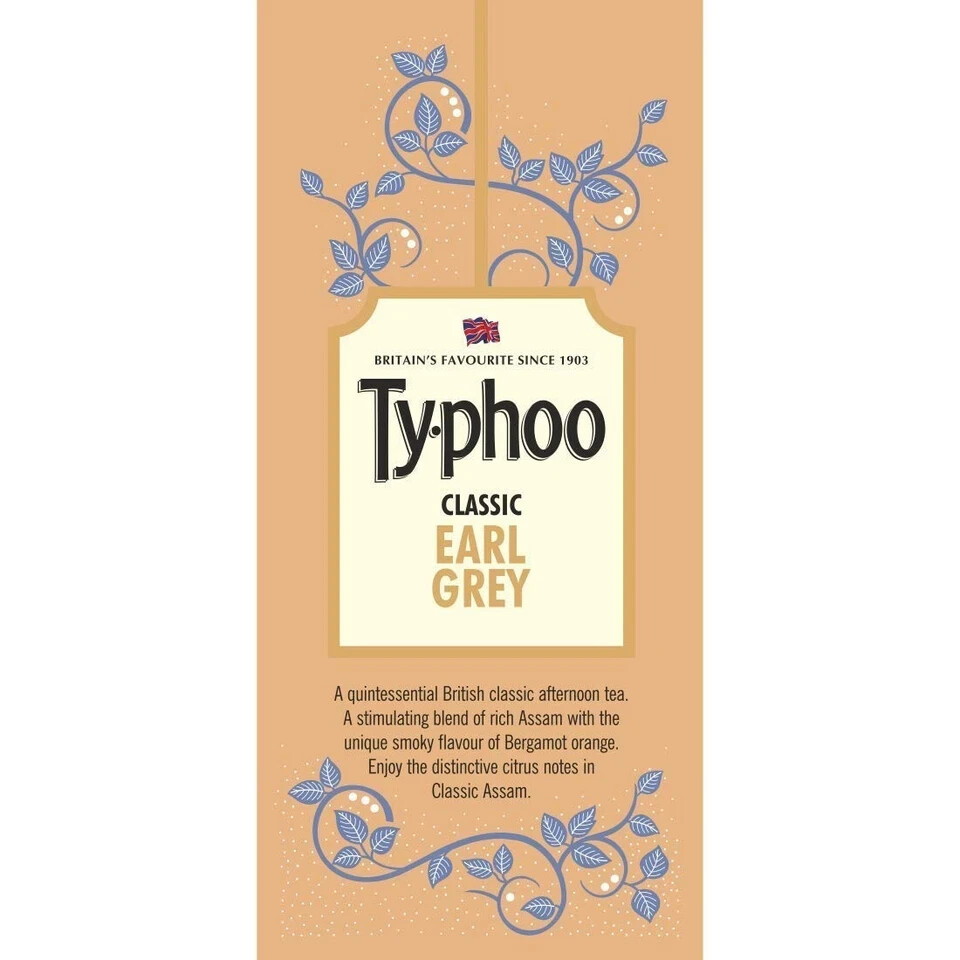 Ty-phoo Luxurious Flavoured Earl Grey Tea Bags (25 Tea Bags),2 Gm