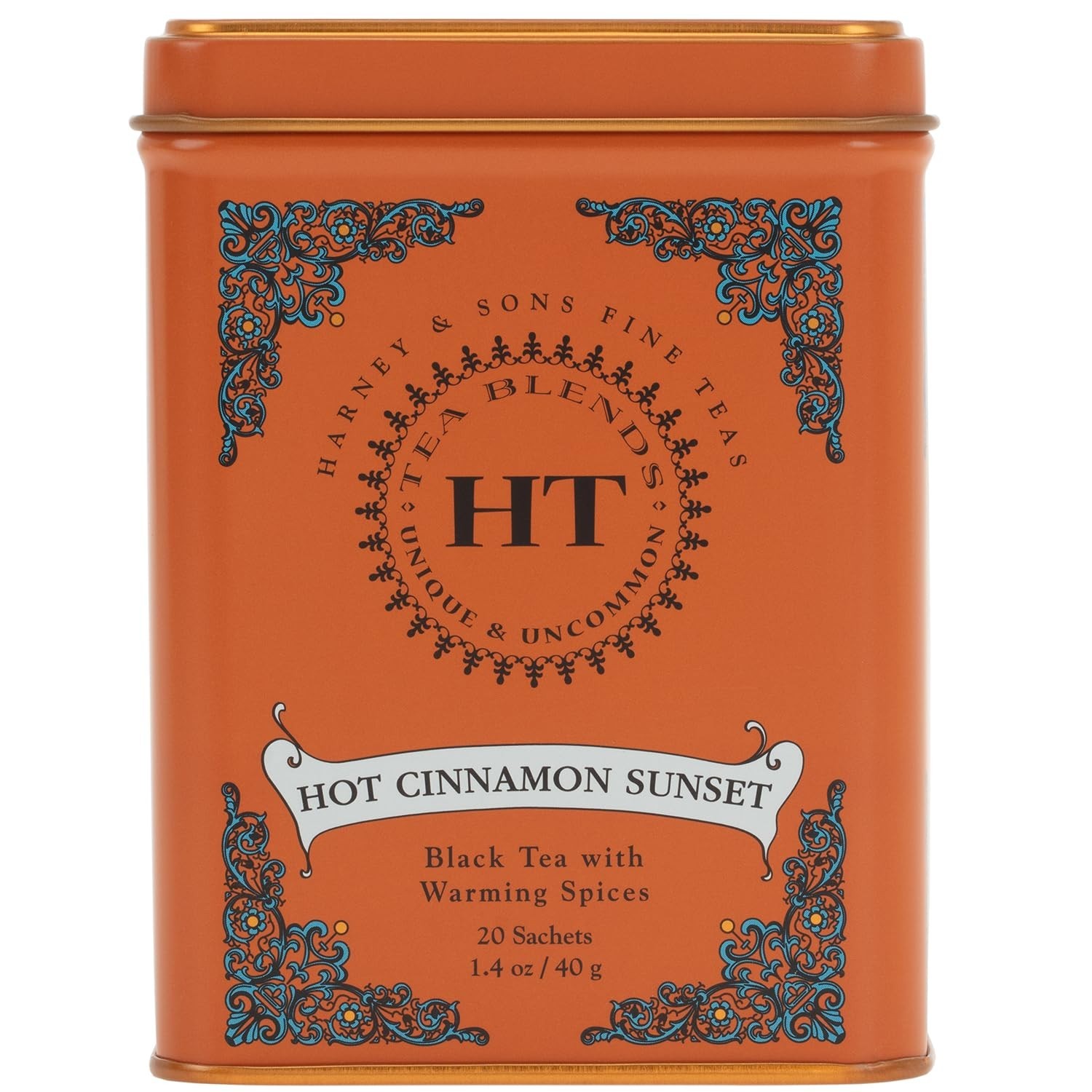 Medium Caffeine Hot Cinnamon Sunset Tea – Perfect for Cozy Mornings, 20 Count