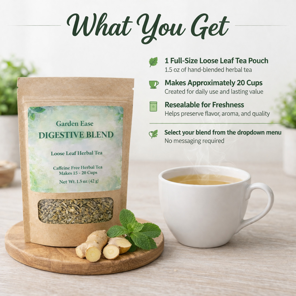 Loose Leaf Herbal Tea– Sleep Stress Anxiety Detox, Digestion Teas, Caffeine Free