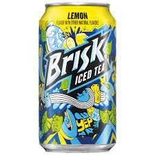 Brisk Iced Tea Lemon,12 Oz Cans.18 Pack, In Snackur Safe Ship Box