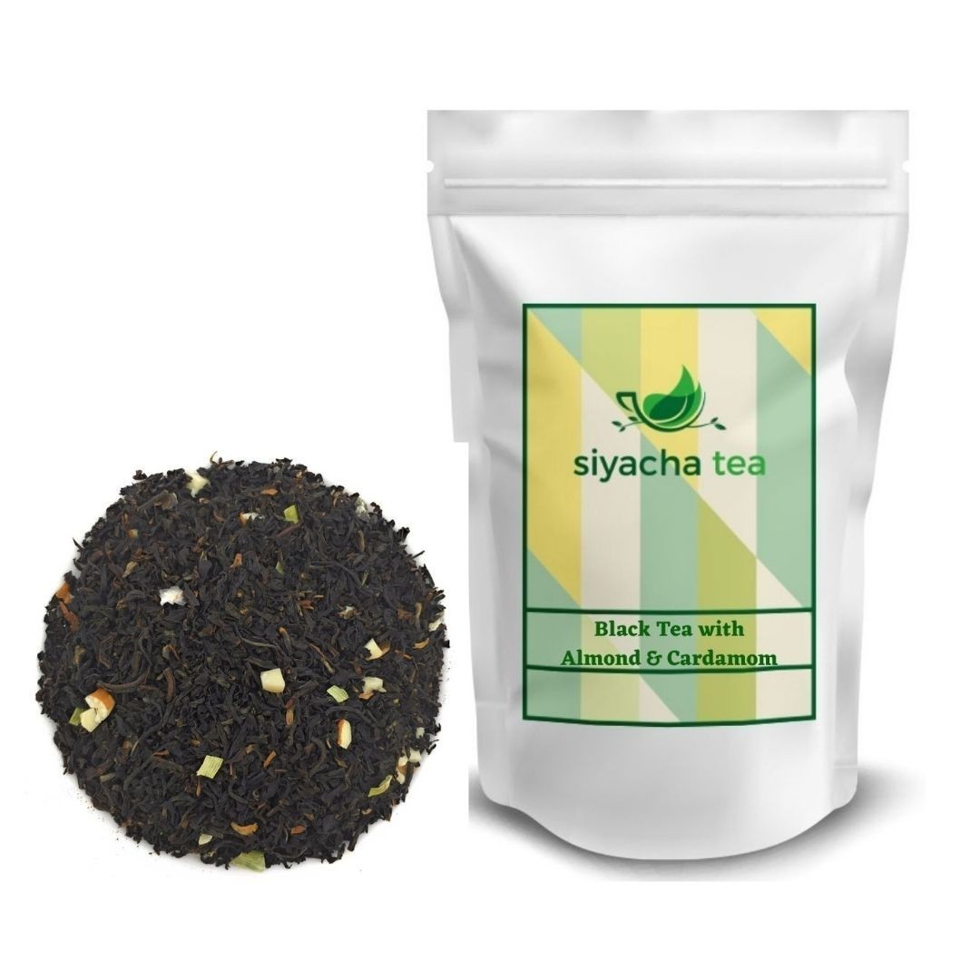 Almond Cardamom Black Tea Fresh Chai Herbal Spice Healthy Strong Milk Beverage