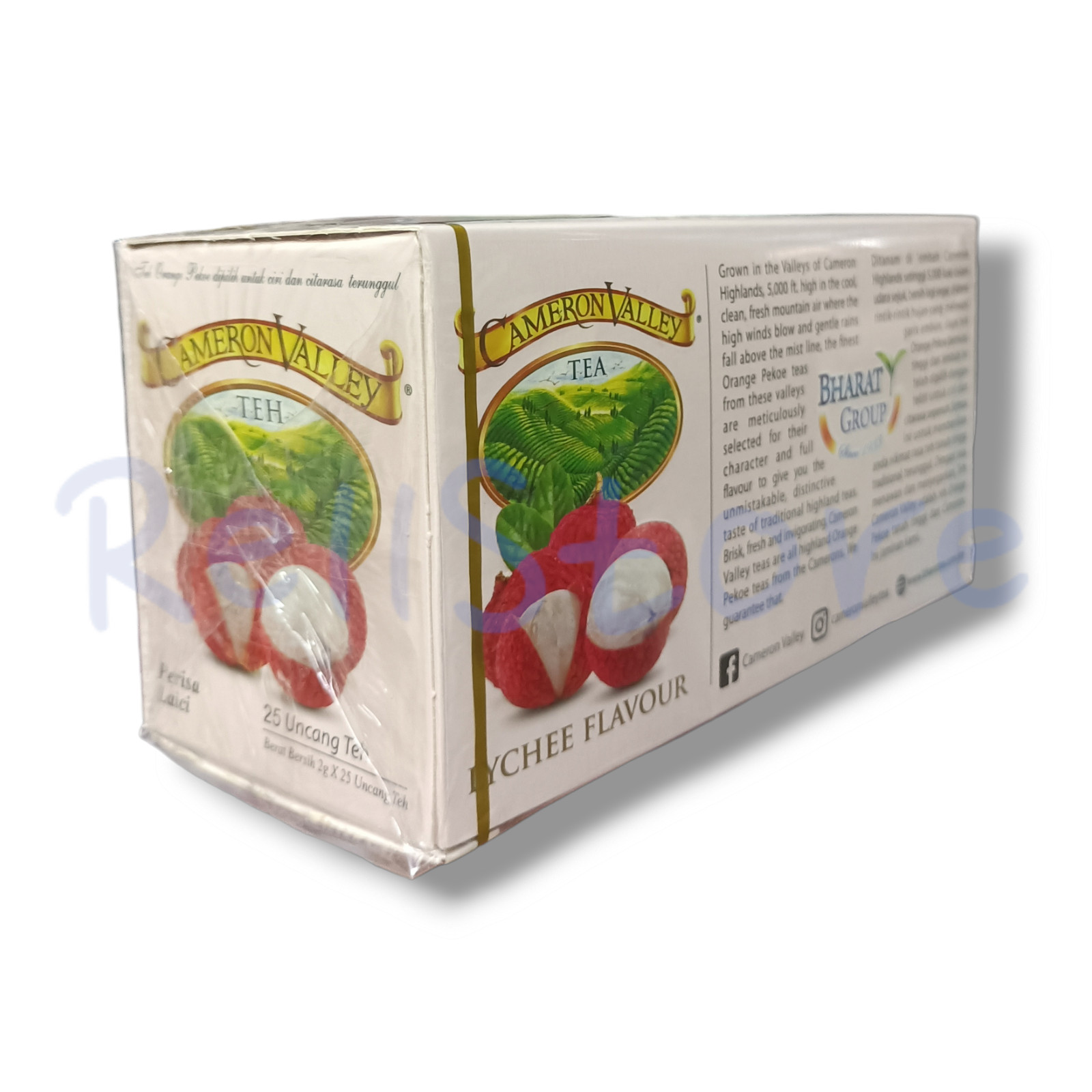 Cameron Valley Lychee Flavour Tea 25 Bags | Highland Orange Pekoe Malaysia