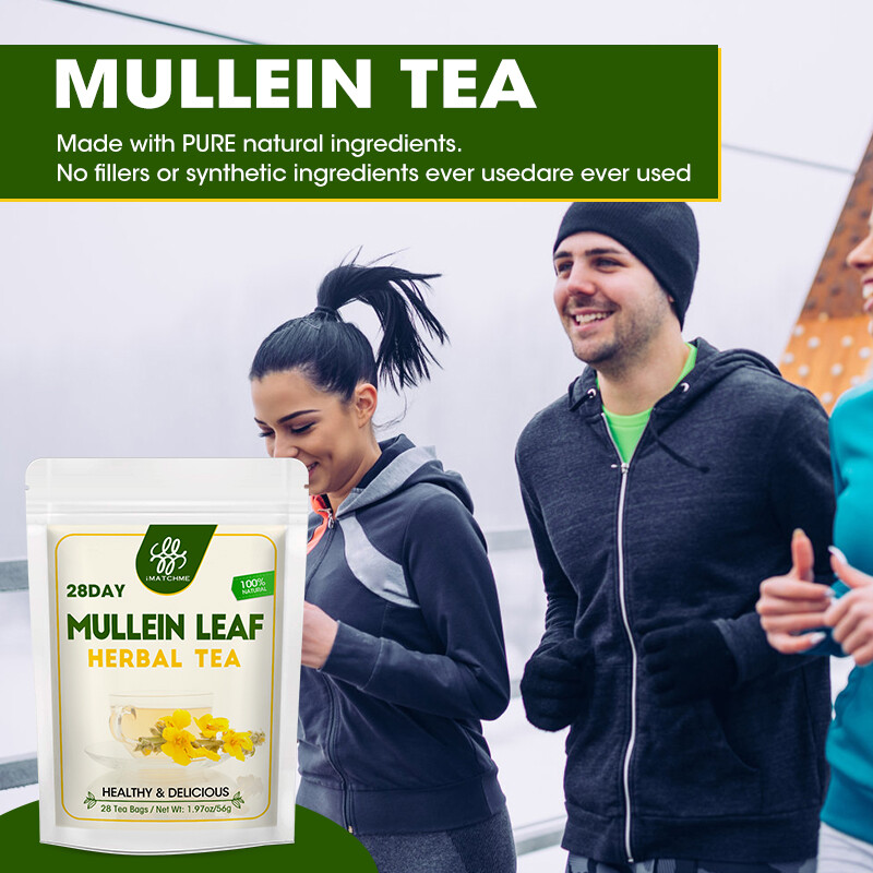 Mullein Tea Bags For Lung Cleanse Herbal Leaf of Flowers Detox Enhance Immune