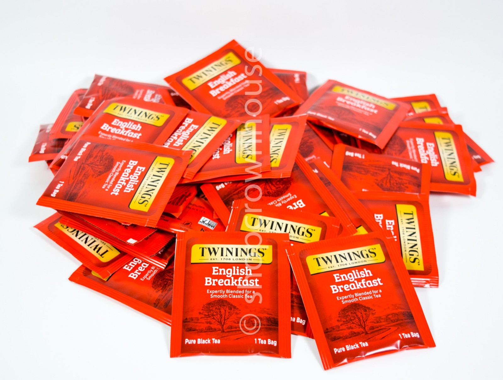 48 Twinings ENGLISH BREAKFAST Pure Black Tea Caffeinated Sealed Tea Bags