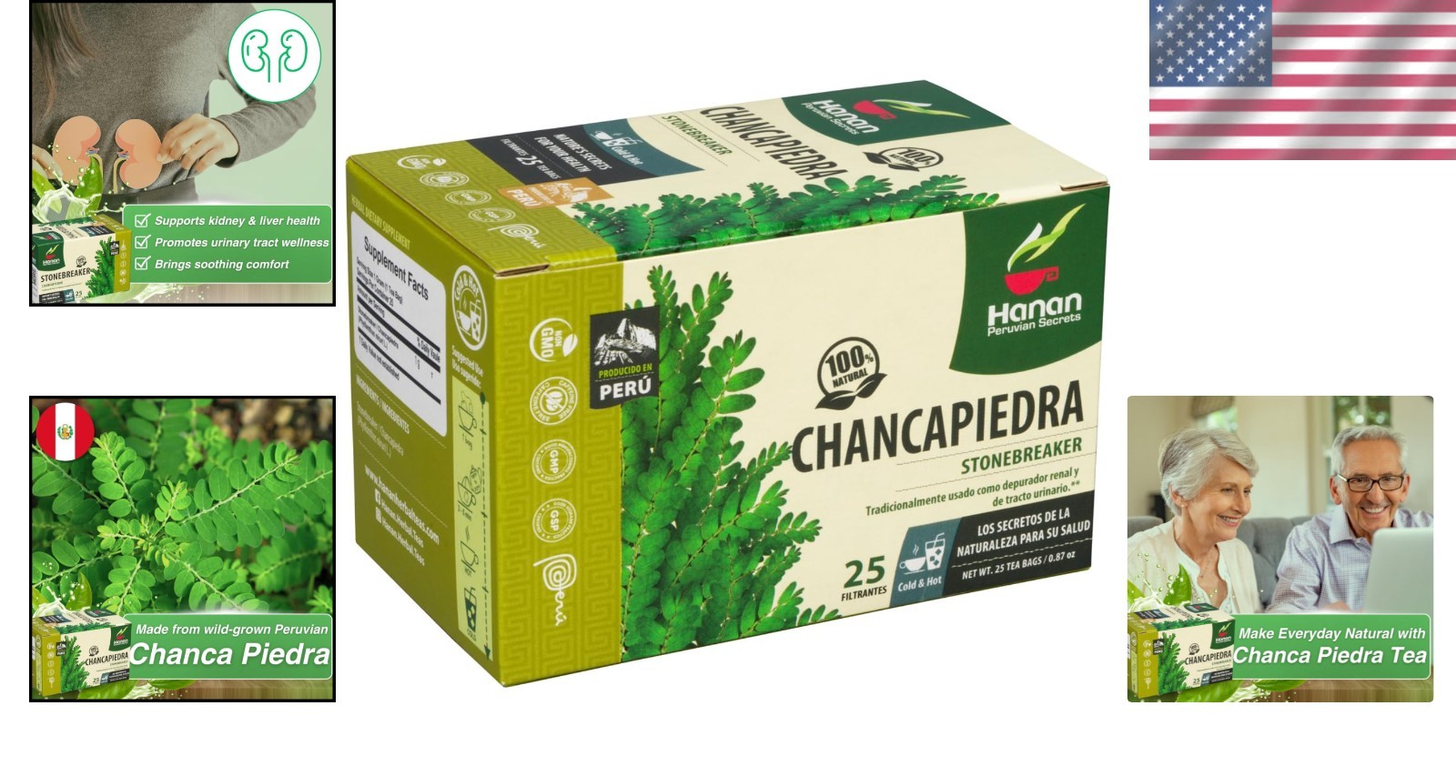 Organic Chanca Piedra Tea for Kidney Health Herbal Tea from Amazon Peru