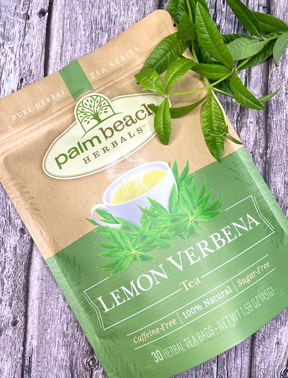 Lemon Verbena Tea by Palm Beach Herbals | 30ct, Caffeine-Free