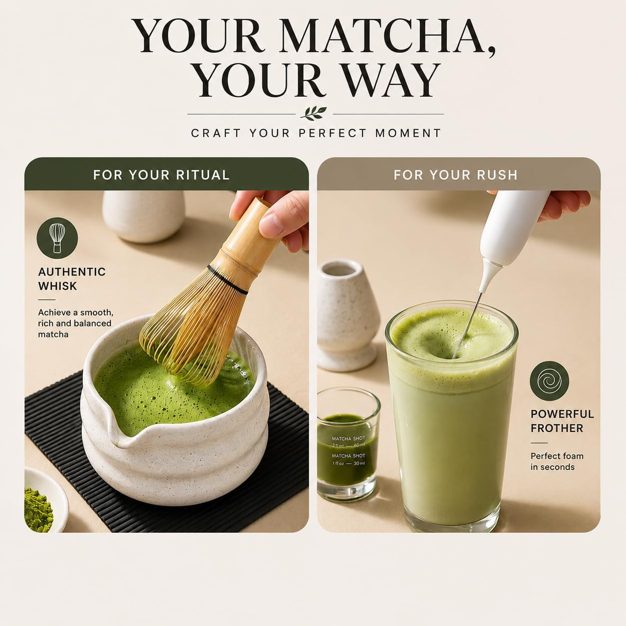 BARISTA EMPEROR® MATCHA WHISK SET PREMIUM 11pcs – Professional Matcha Kit Set wi