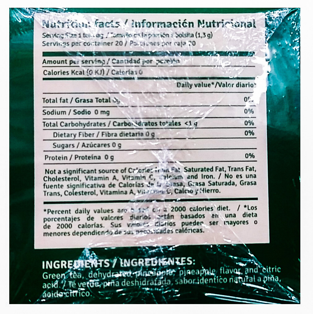 Hindu Green Tea with Pineapple -Weight Loss- 20 Bags Box (Pack of 4)