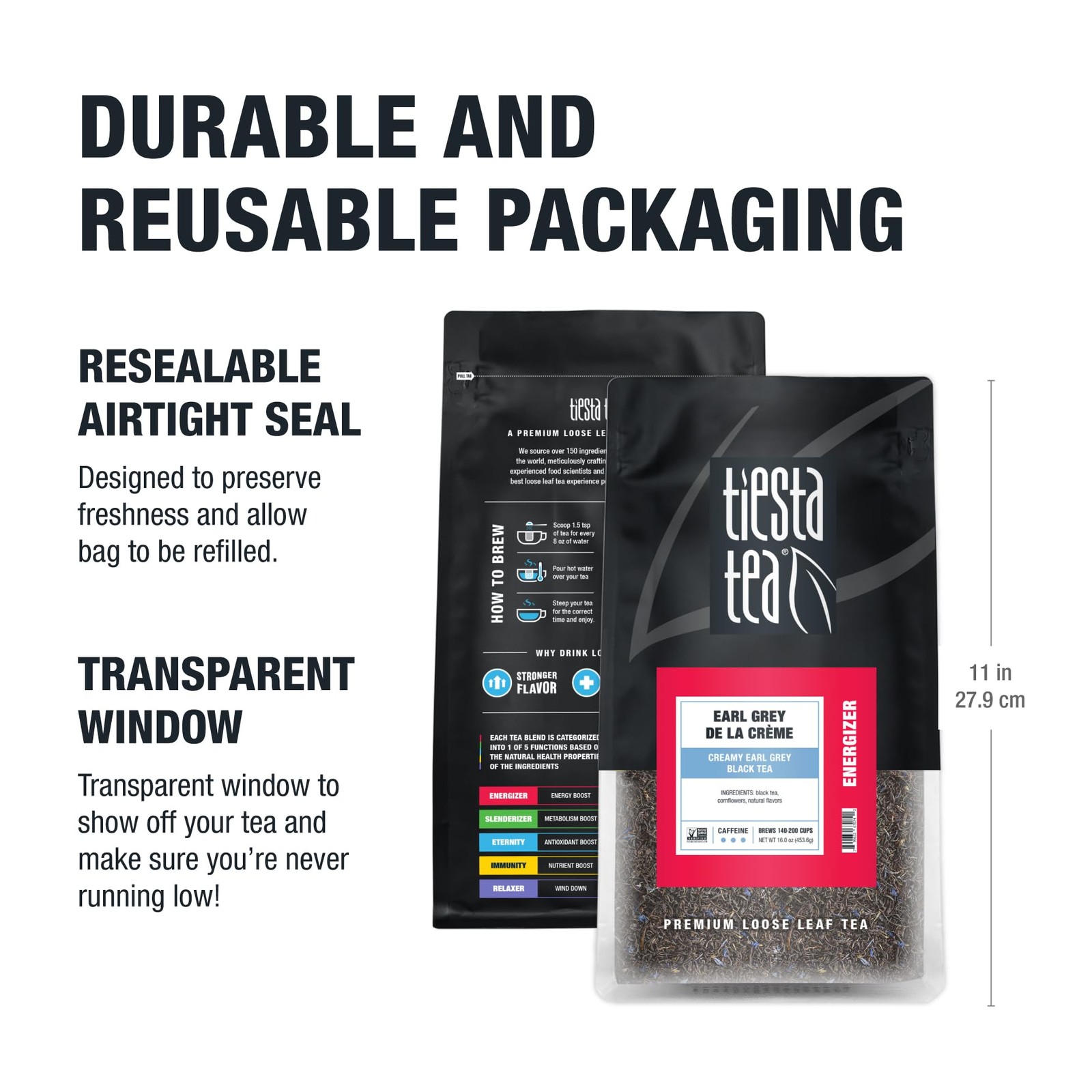 Creamy Earl Grey Black Tea Bulk Pouch 200 Cups Premium Loose Leaf Blend