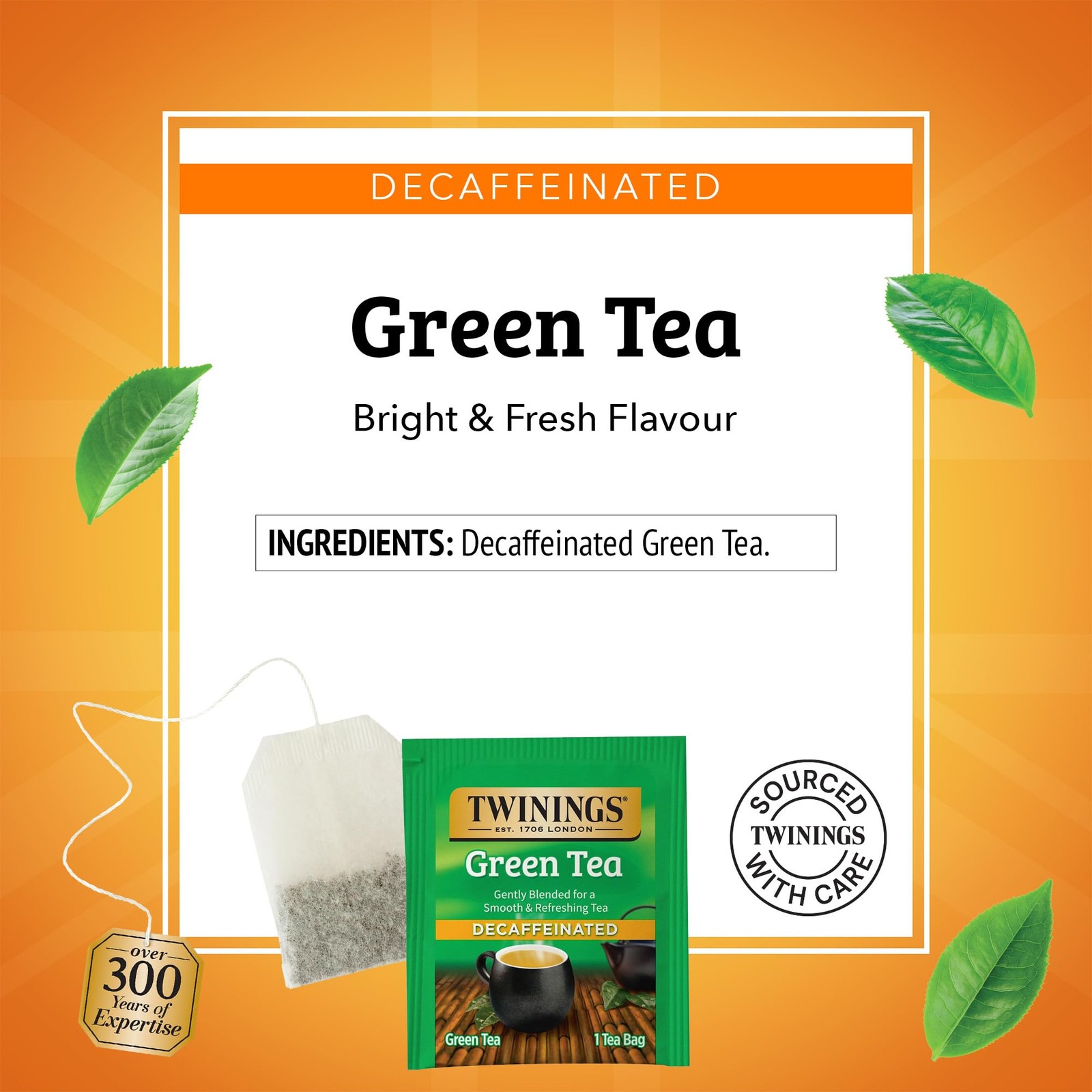 Twinings Decaffeinated Green Tea Individually 20 Count (Pack of 1), No Color