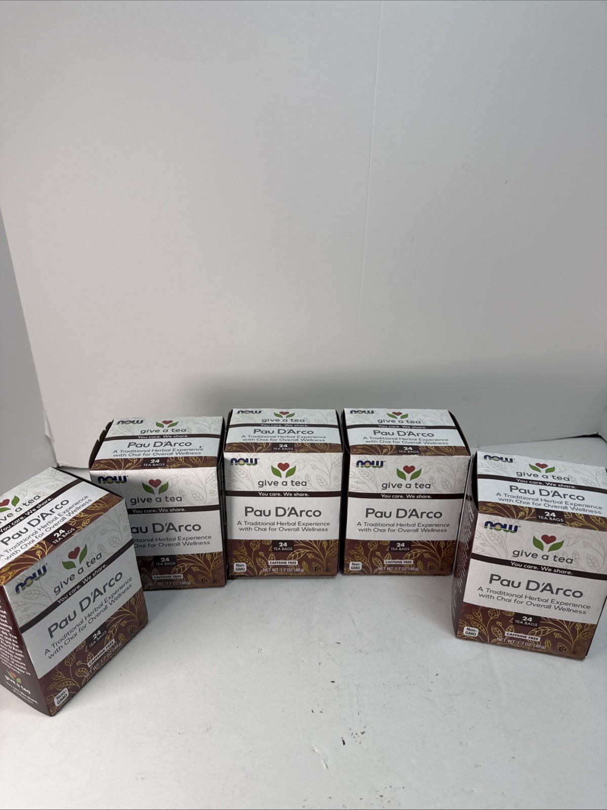 5 X NOW FOODS Pau D’Arco Tea 24 Tea Bags