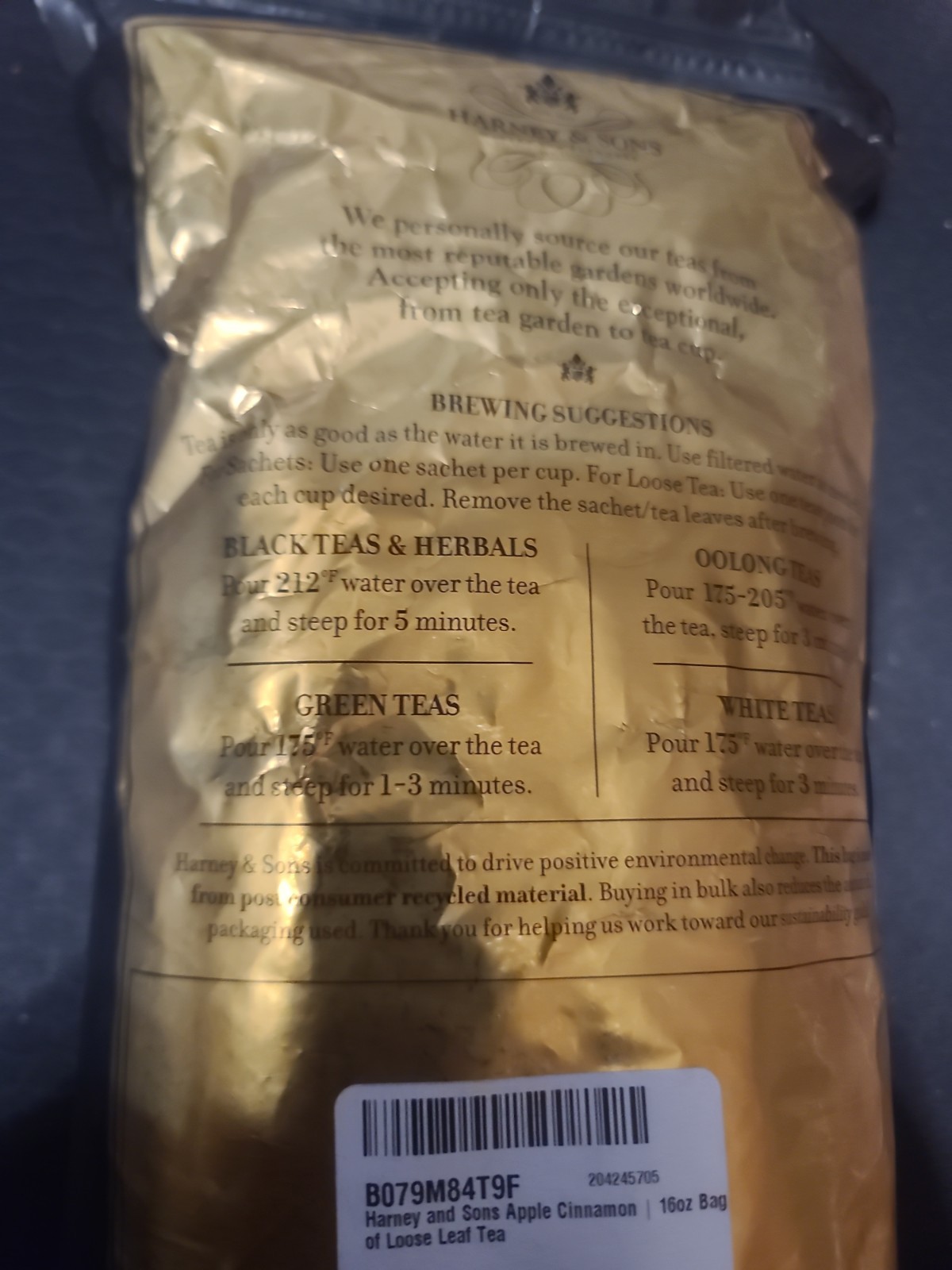 Harney And Sons Apple Cinnamon 1lb Bag Of Loose Leaf Tea