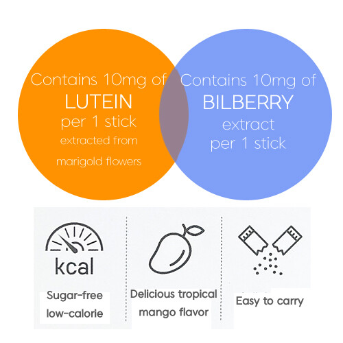TEAZEN Lutein Tea Powder 5g 10 Sticks 1Pack 2Packs 3Packs Marigold Bilberry