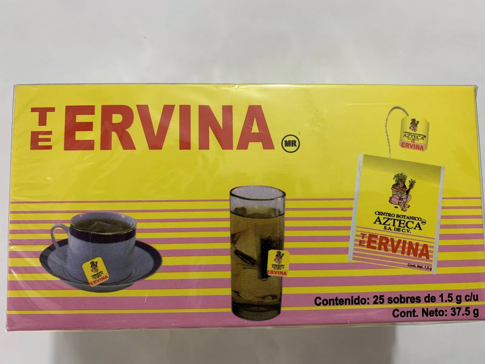 Te Ervina 2 Pack 50 Tea Bags Palo Brazil Zapote Blanco Azahar Manita
