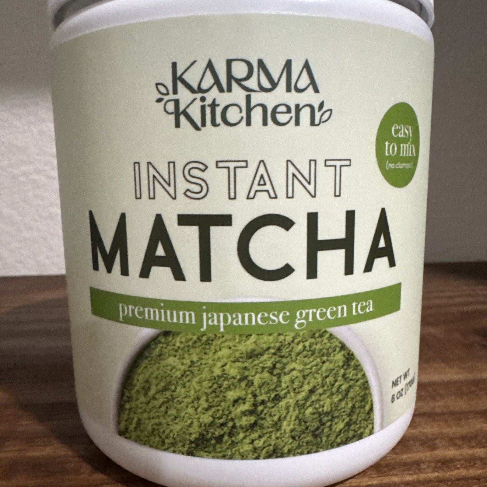 Karma Kitchen Instant Matcha 6 Oz Premium Japanese Green Tea
