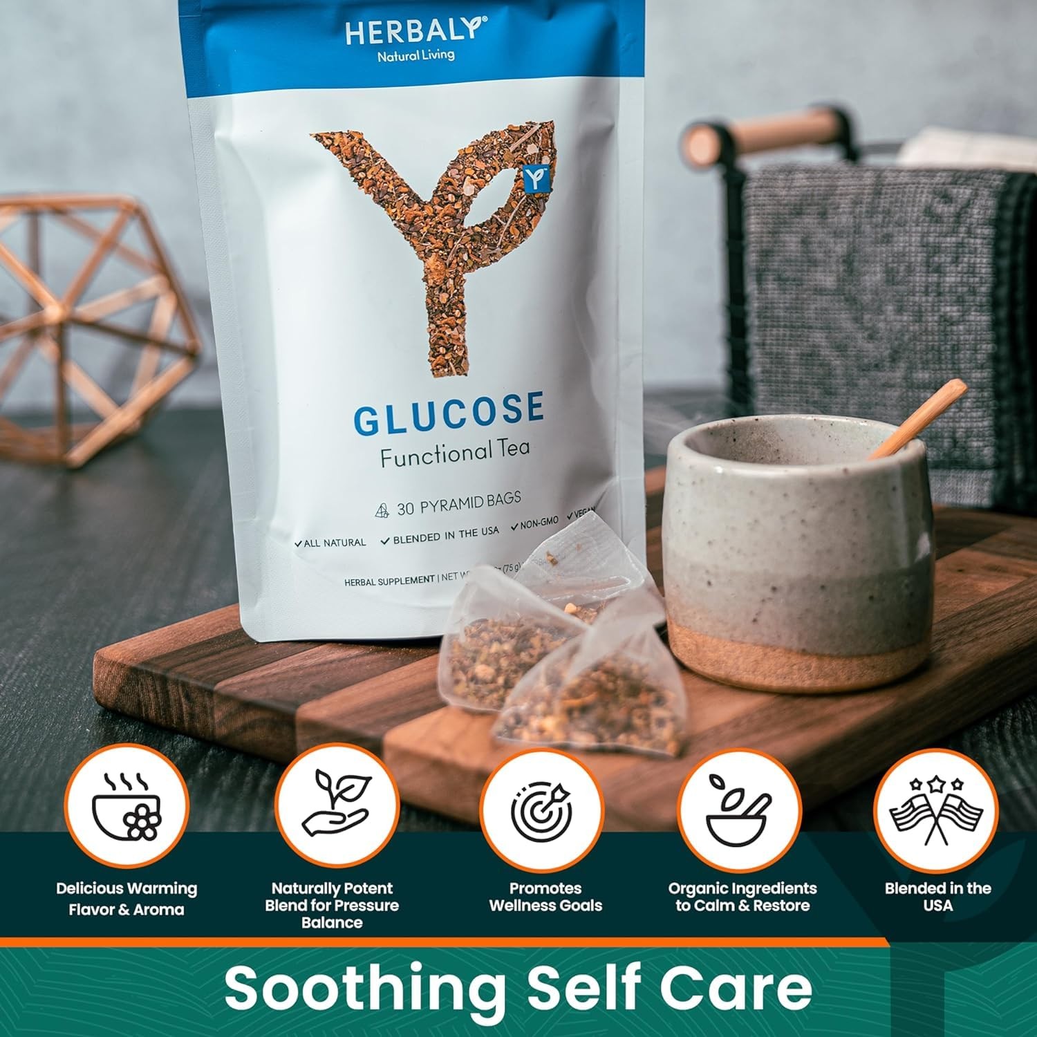 Glucose Functional Tea – Vitality & Wellness – Gymnema Sylvestre, Ceylon Cinn…