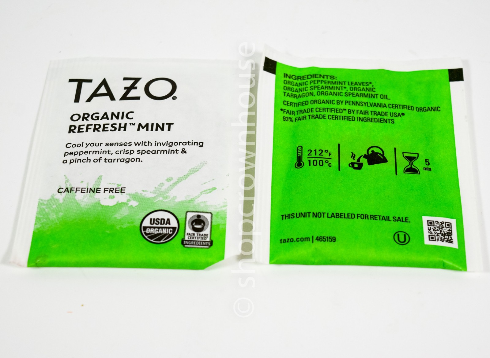 25 Tazo Organic REFRESH MINT Tea sealed Bag Caffeine Free Kosher