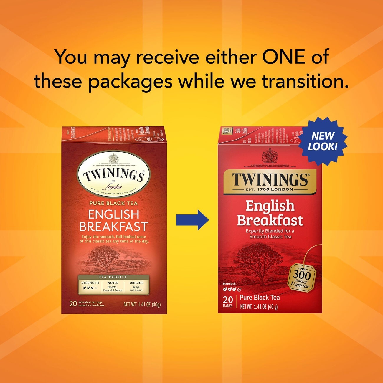 Twinings English Breakfast Pure Black Tea – 20 tea bags