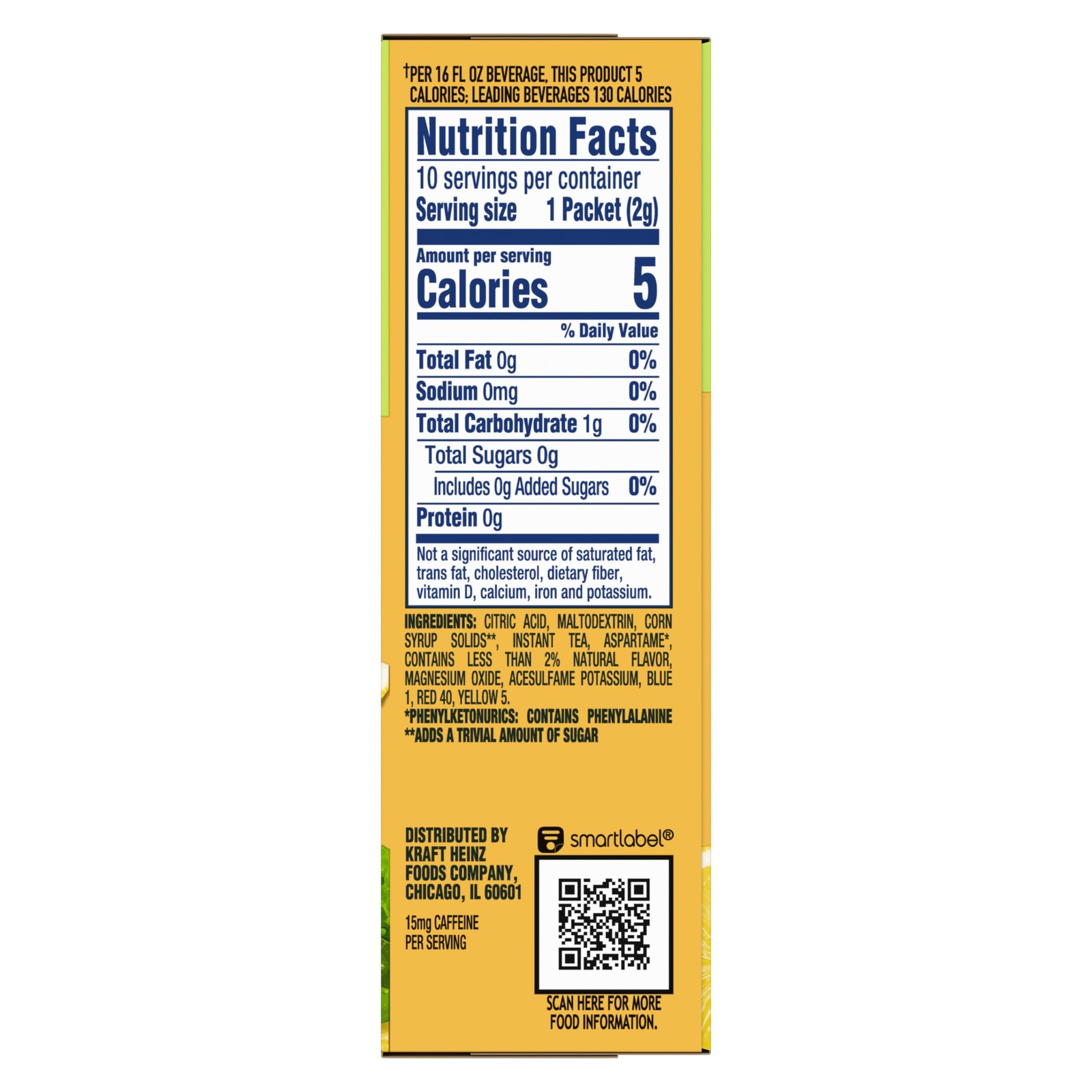 Crystal Light Lemon Iced Tea Naturally Flavored with other natural flavor Pow…