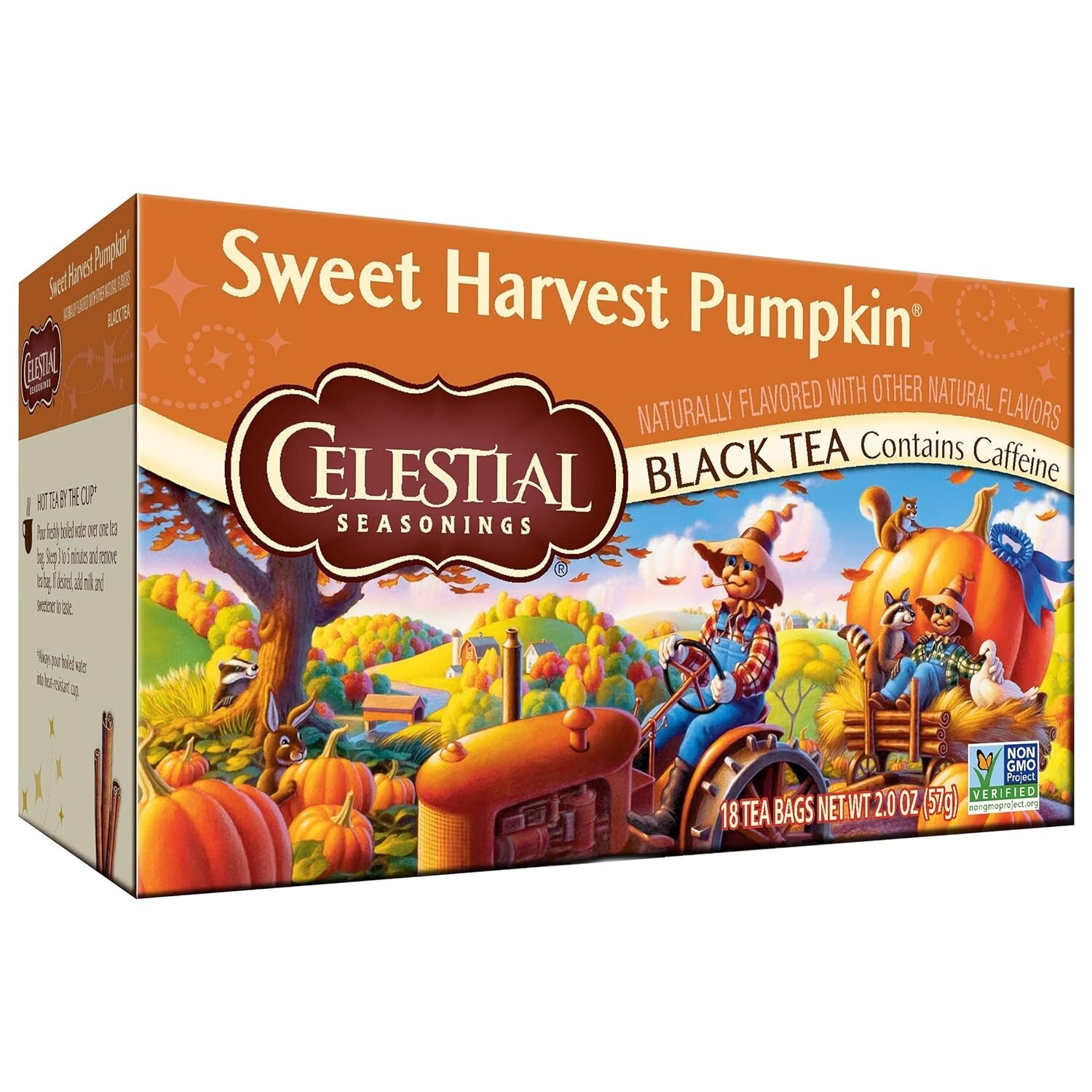 (3-Pack) Celestial Seasonings SWEET HARVEST PUMPKIN Black Tea 18-Tea Bag BB 6/26