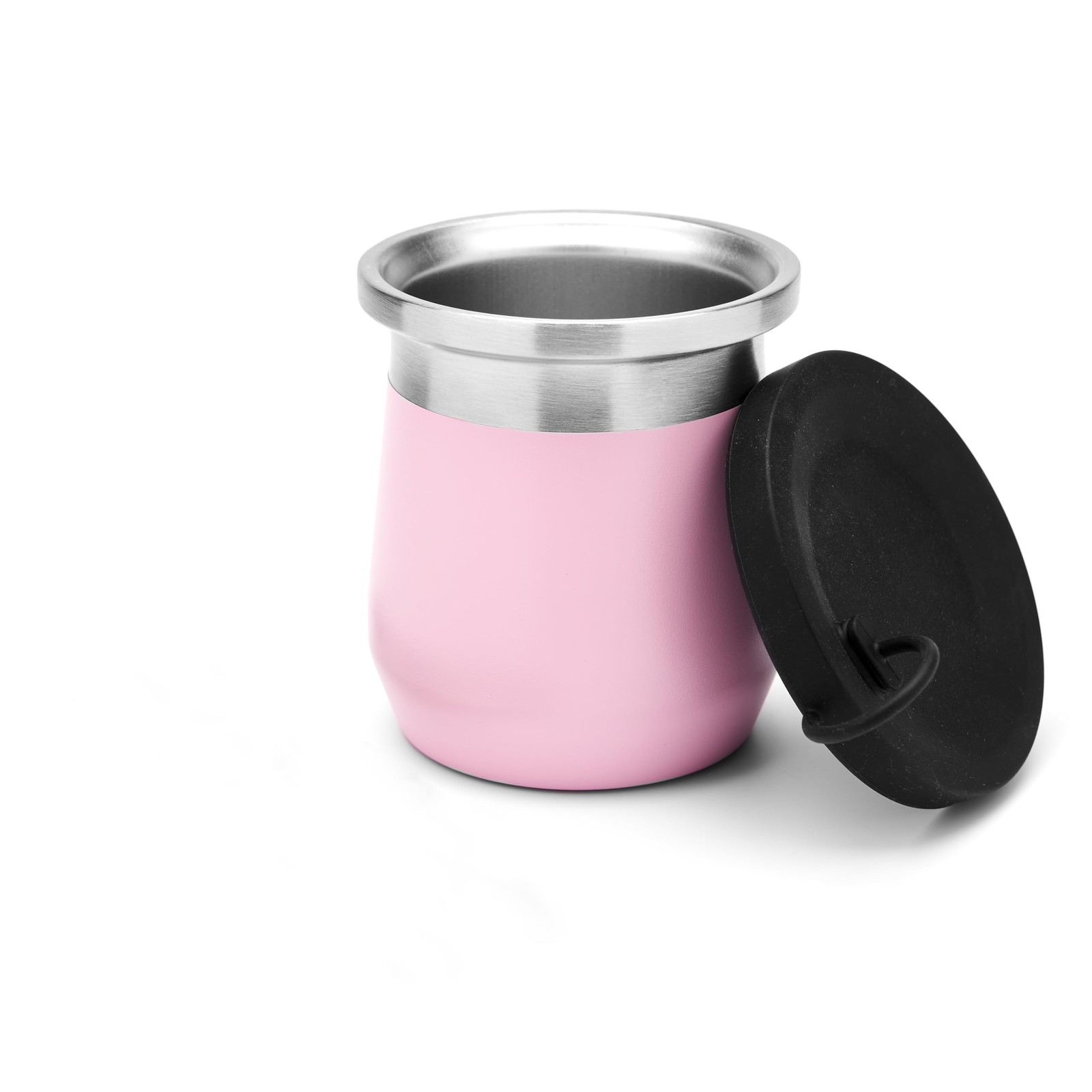 BALIBETOV Yerba Mate Gourd – 9 fl oz Stainless Steel 9 Ounces, Pink