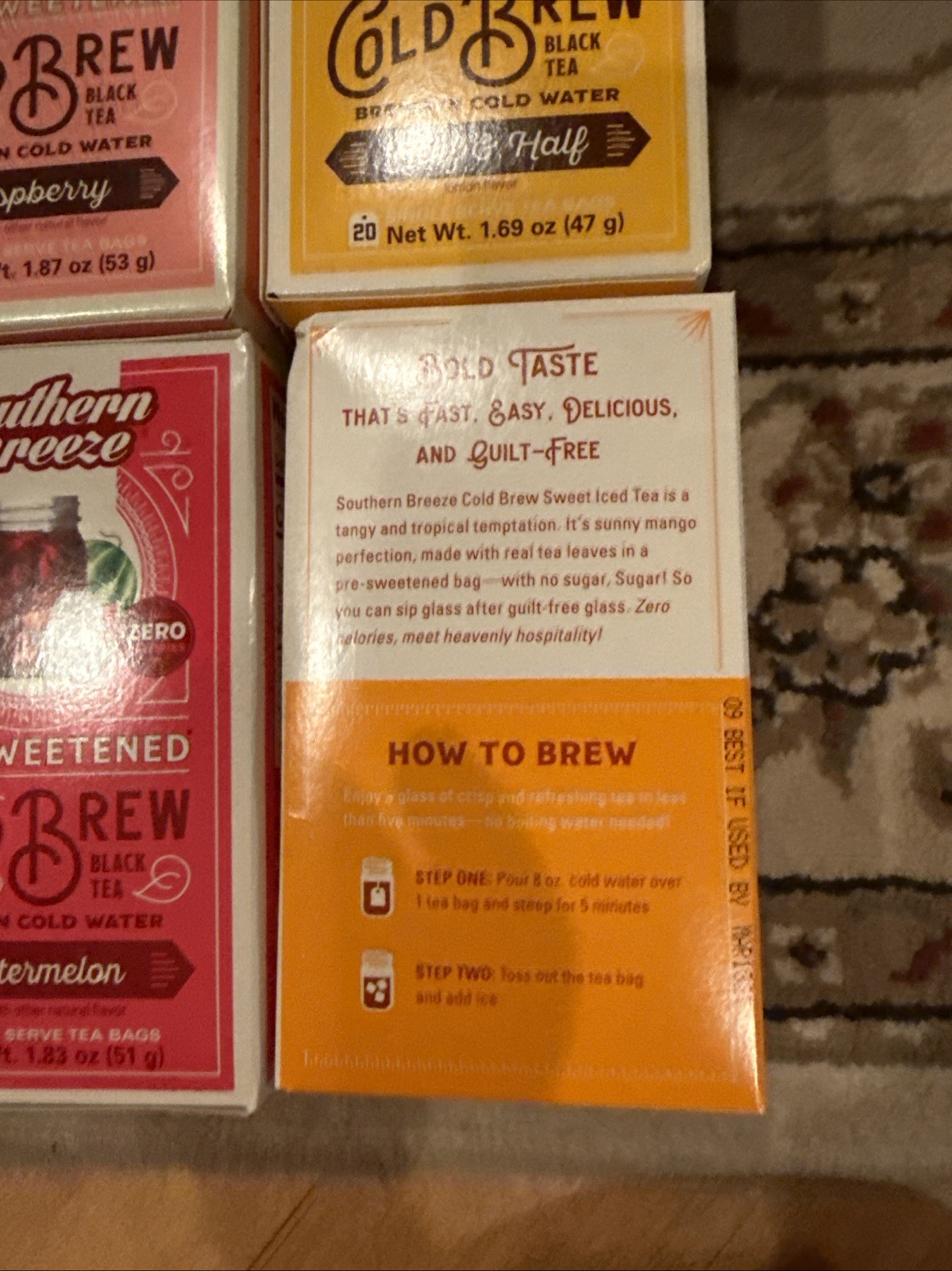 Southern Breeze Cold Brew Tea. A variety of flavors to try!
