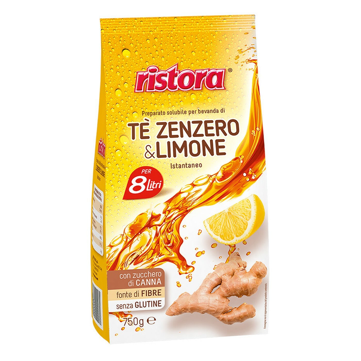 Ristora of ITALY Lemon Ginger Tea Instant Drink hot or cold FREE SHIP