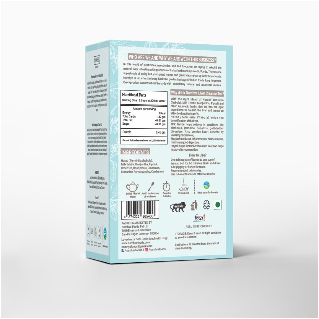 Namhya Liver Cleanse Tea 100g | Ayurvedic Detox Tea for Fatty Liver Care