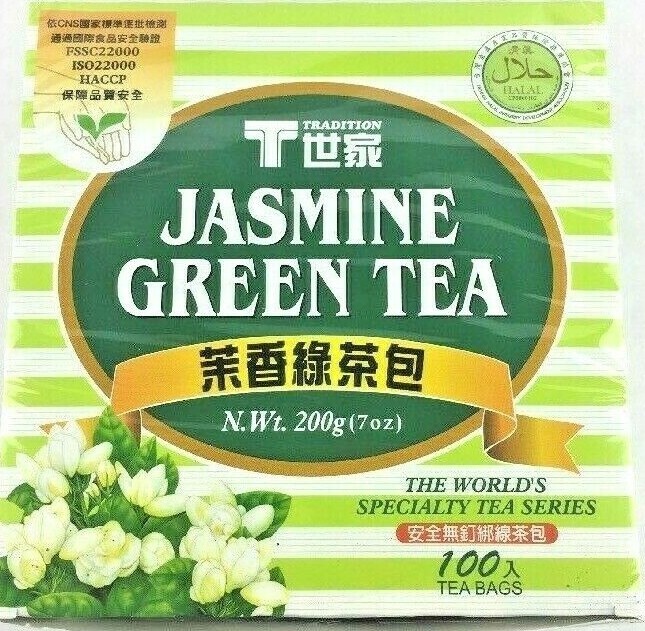 Tradition Jasmine Green Tea Bag (100 bags) 200 g U.S Seller Fast Ship