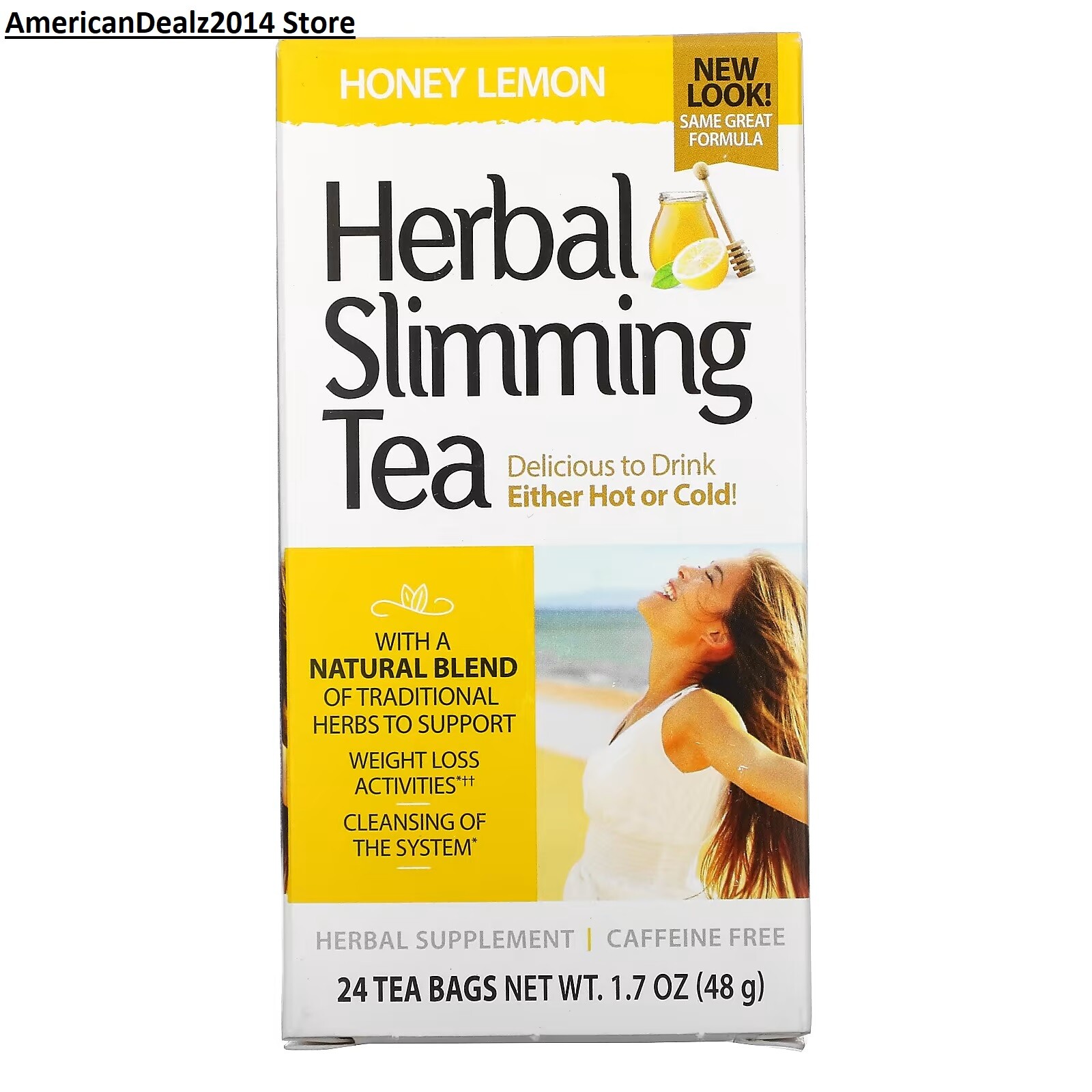 21st Century, Herbal Slimming Tea, 24 Tea Bags, 1.7 oz FRESH HERBAL Supplement