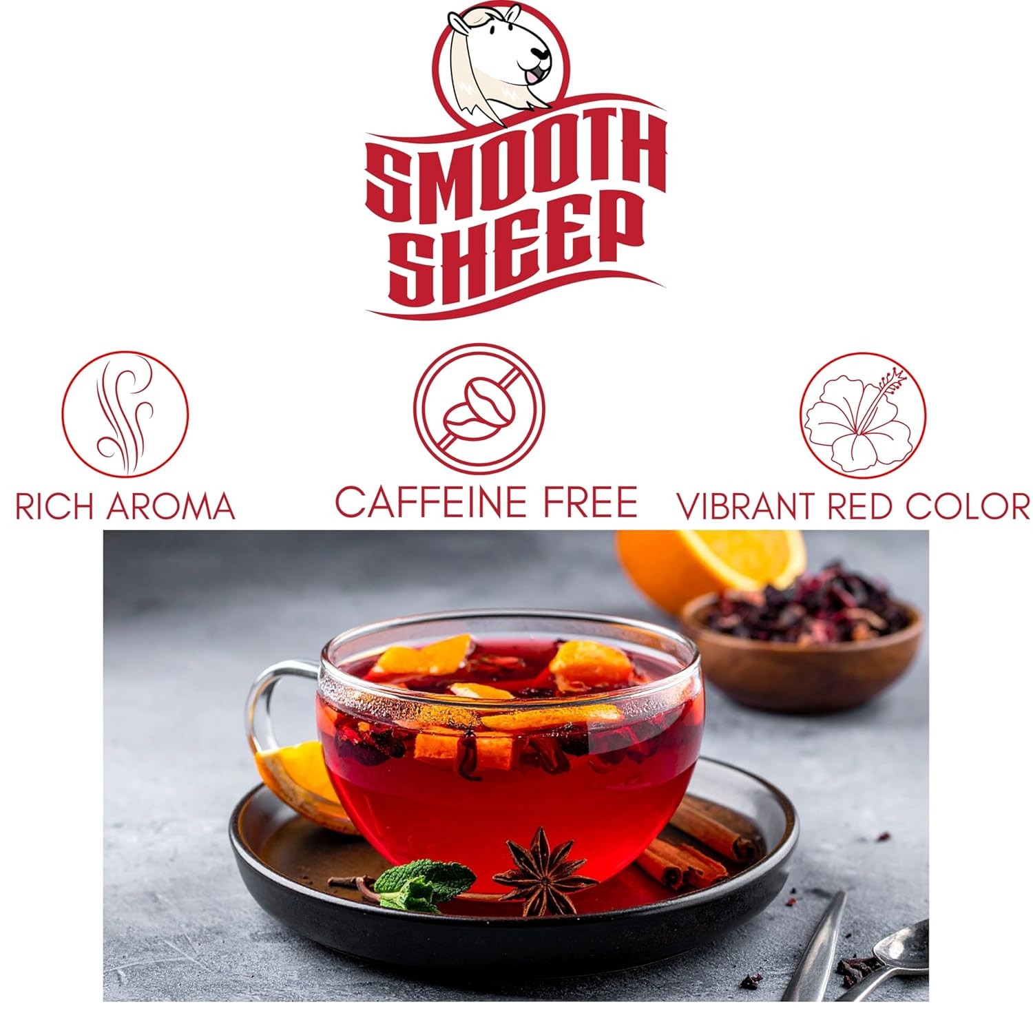 Smooth Sheep 1 LB 100% Premium Dried Hibiscus Flowers Tea,Jaimaica Tea
