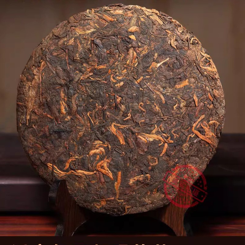 2014 Old Pu Erh Ripe Tea Ten Years Tradition Yunnan Ancient Tree Qizi Cake Tea