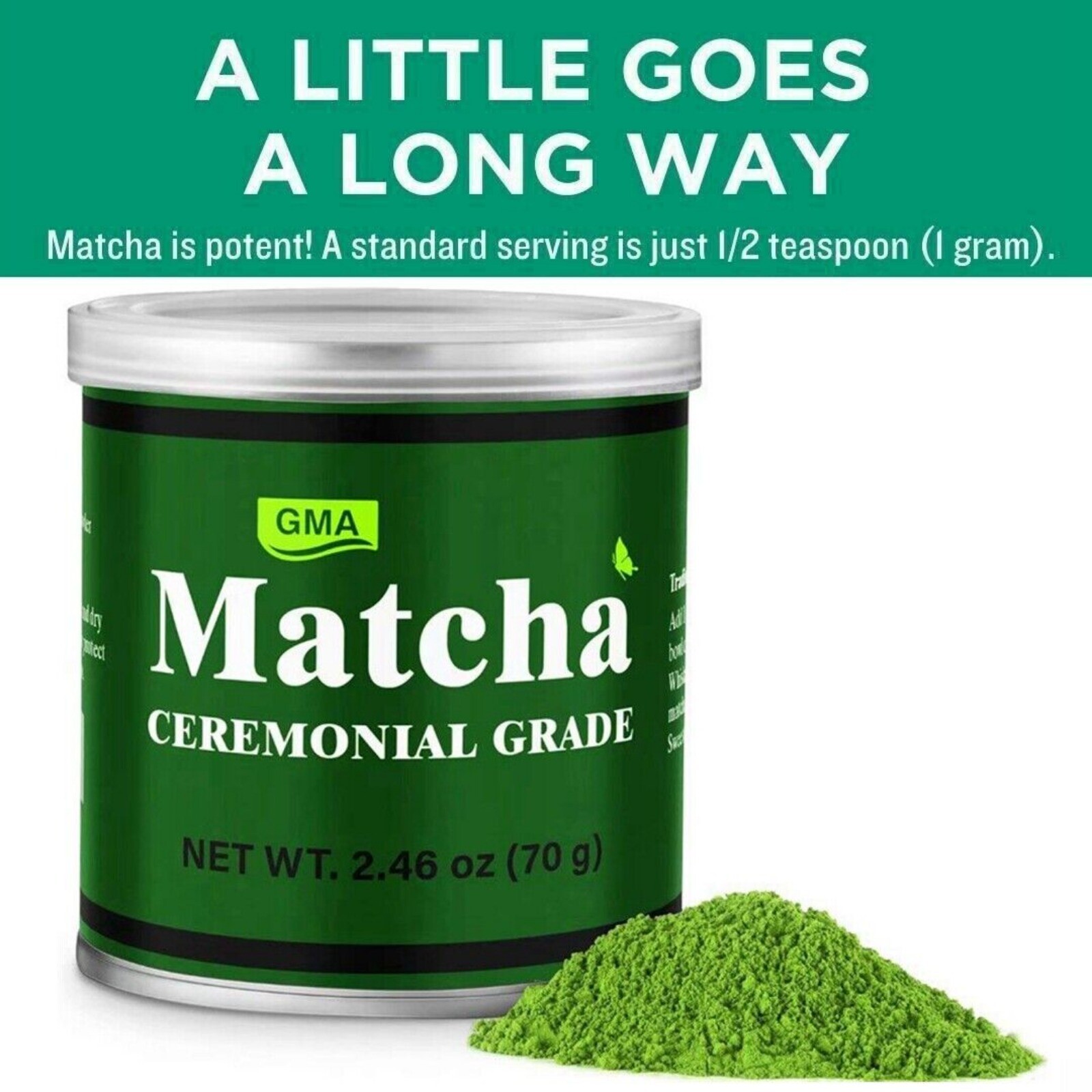 🍵GMA 100% Organic Matcha Green Tea Powder Pure Japanese Culinary Grade 70 Grams